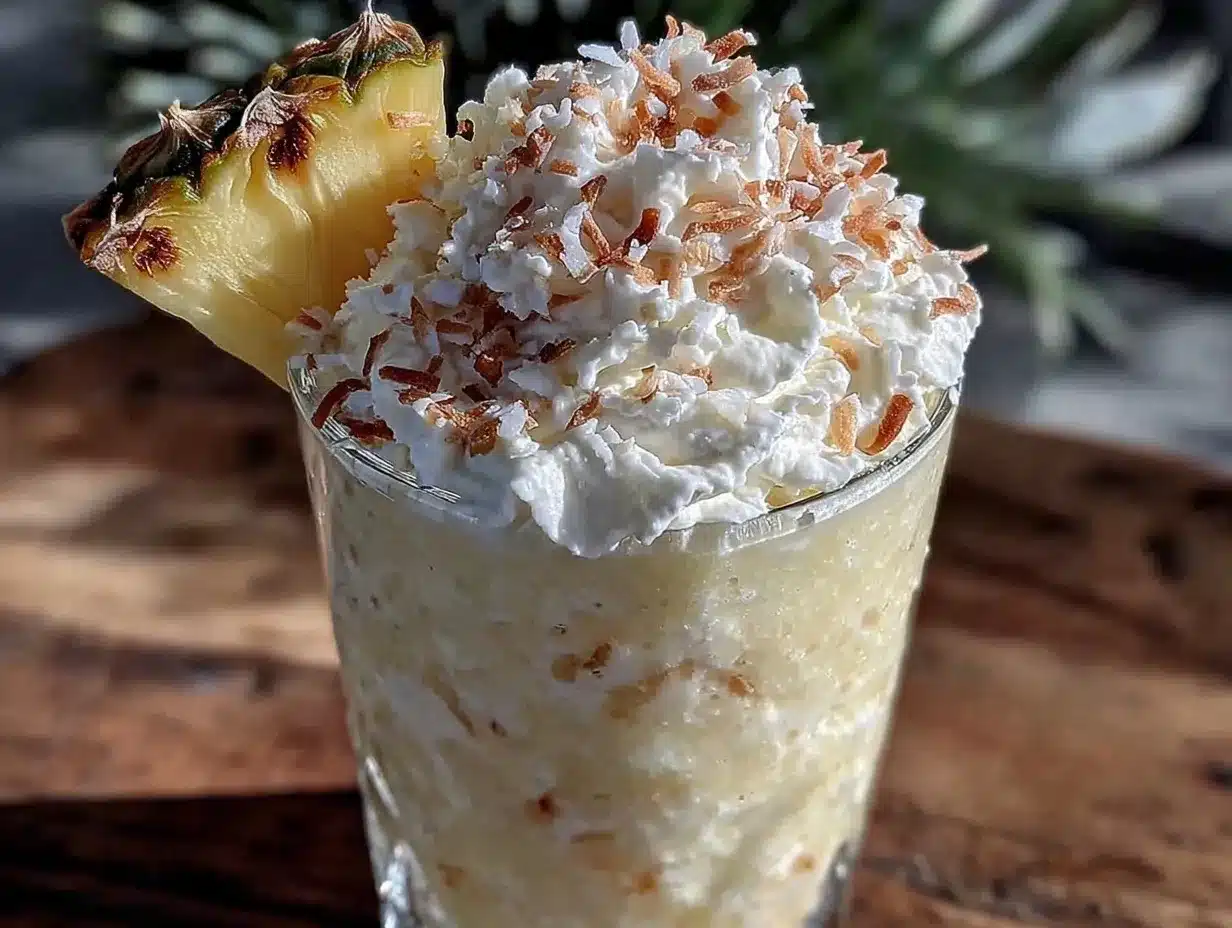 creamy piña colada smoothie preparation steps