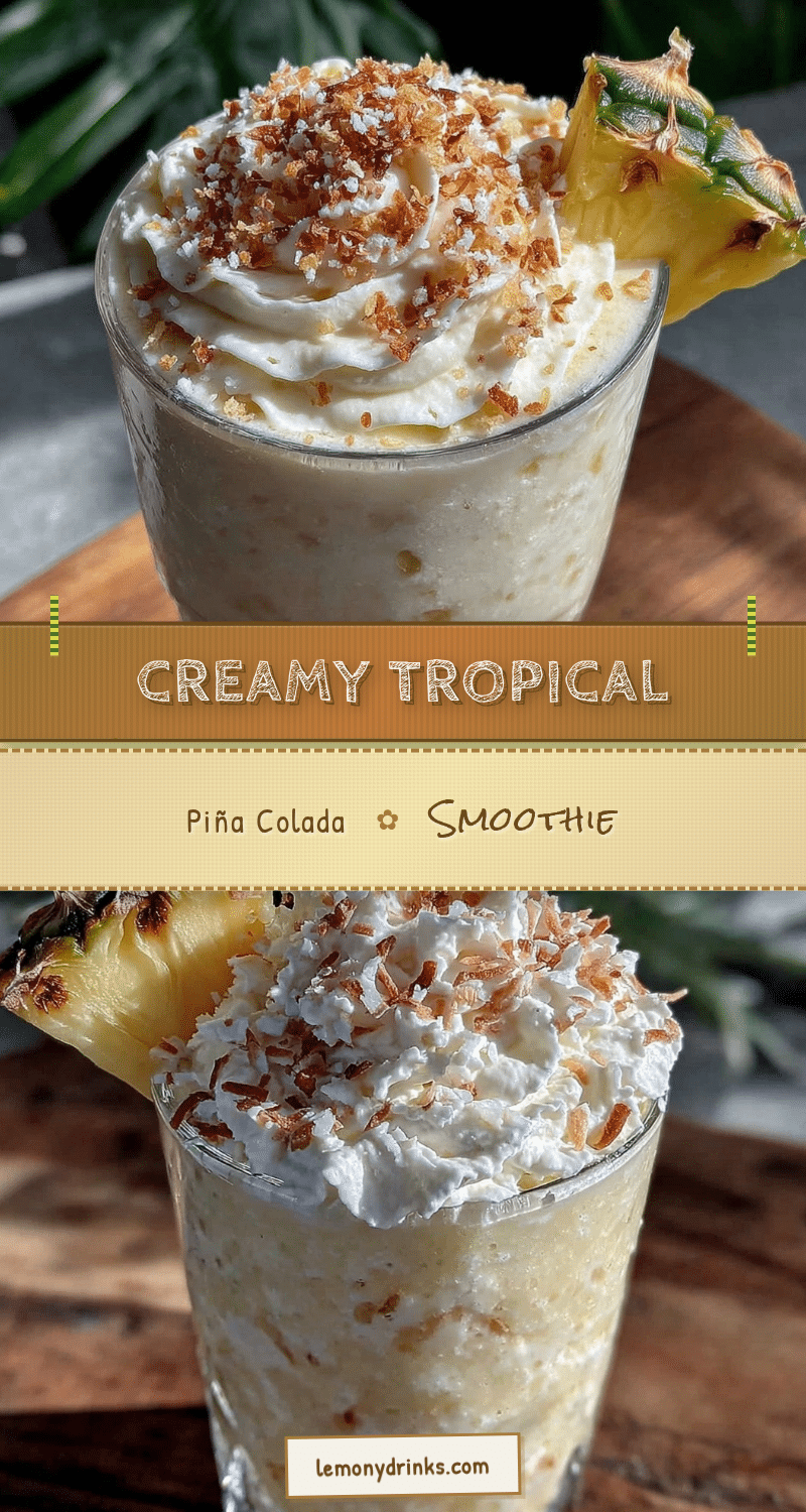 creamy piña colada smoothie recipe