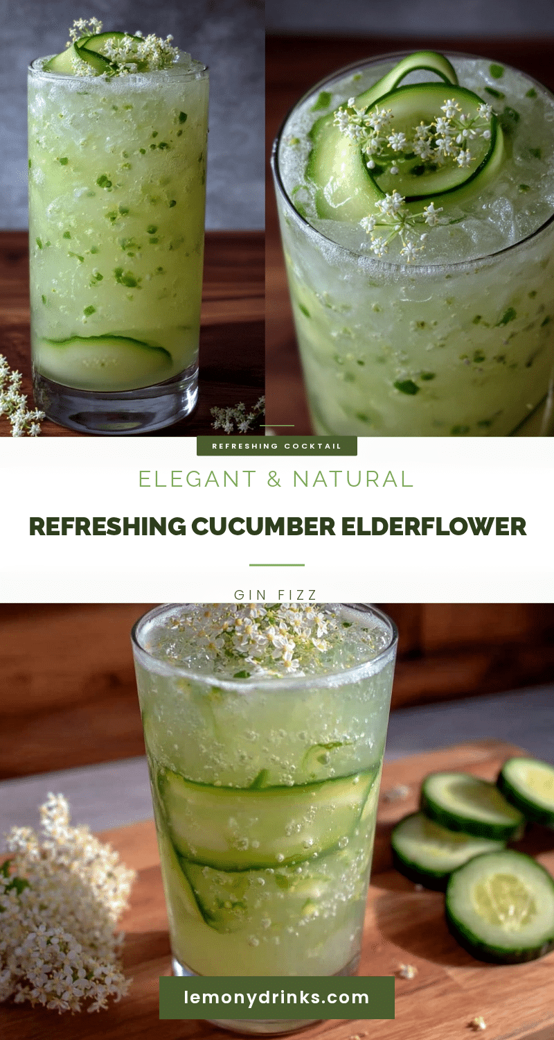 cucumber elderflower gin fizz recipe