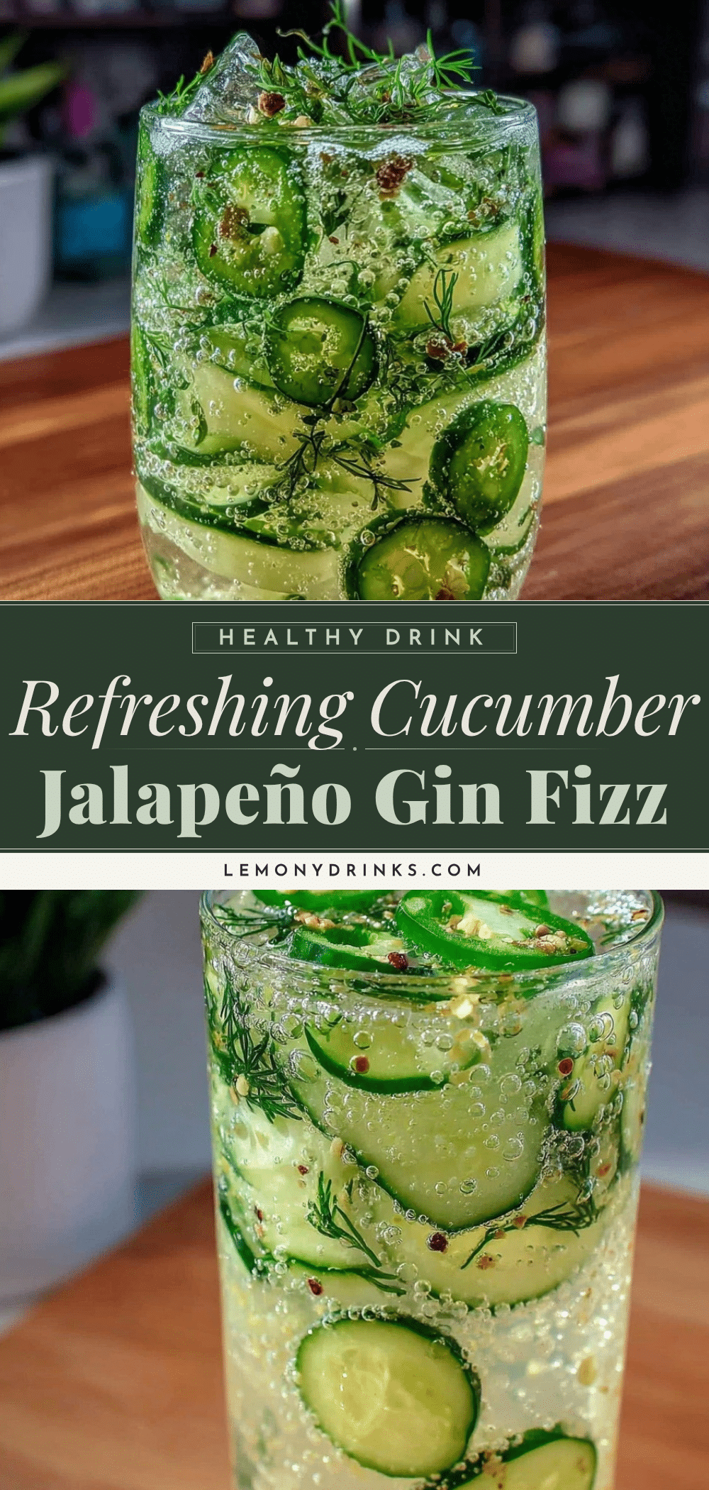 Cucumber Jalapeño Gin Fizz recipe