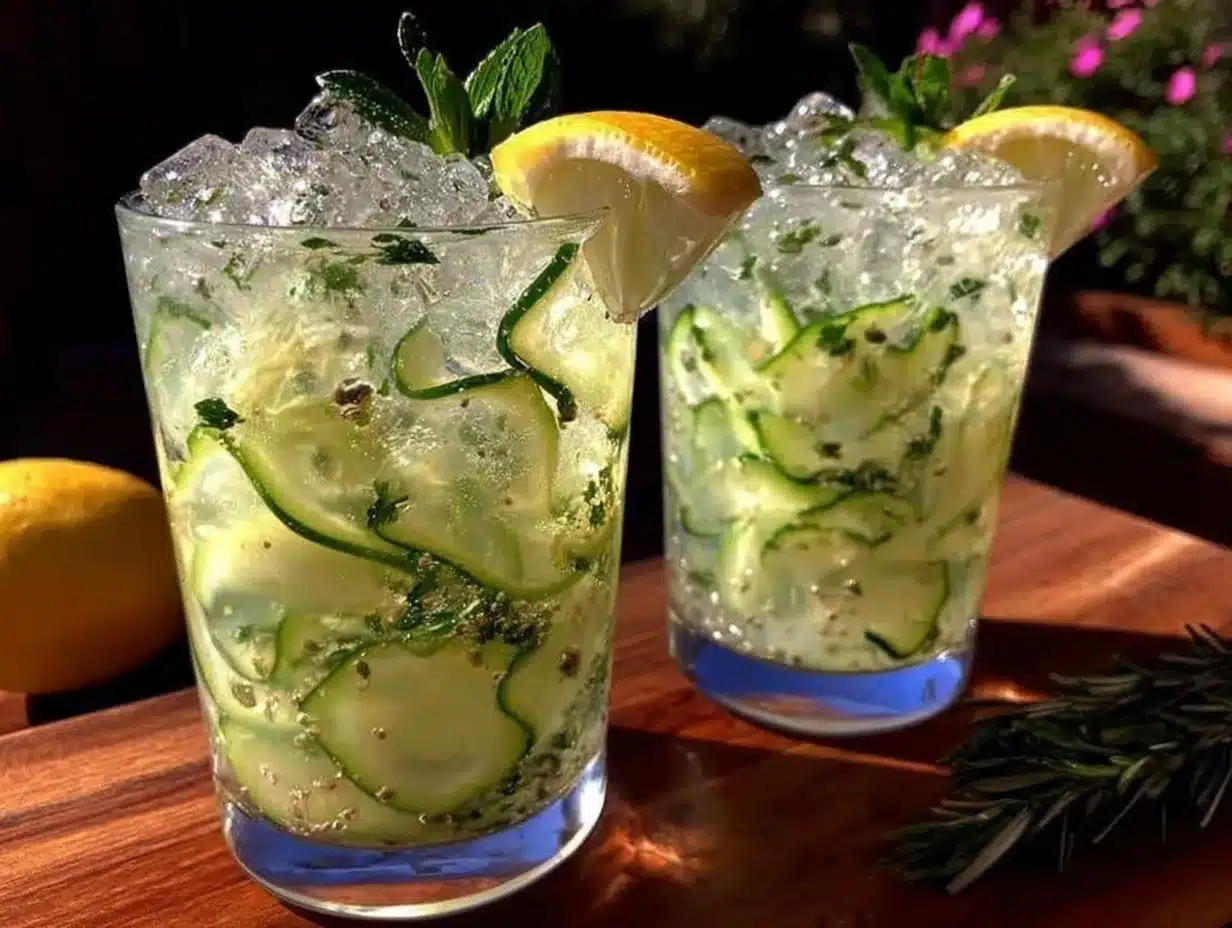 cucumber mint vodka cooler preparation steps