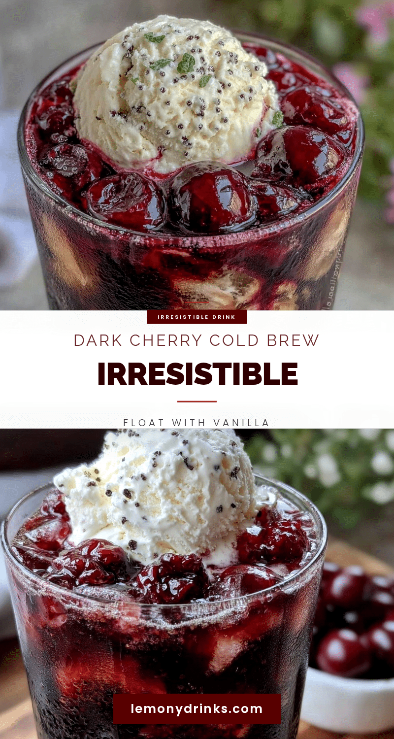 dark sweet cherry cold brew float recipe