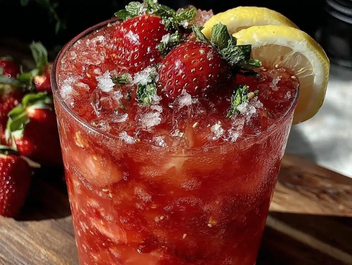firecracker strawberry lemonade vodka cocktail preparation steps