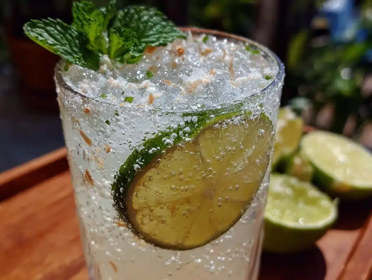 fresh coconut water lime refresher preparation steps
