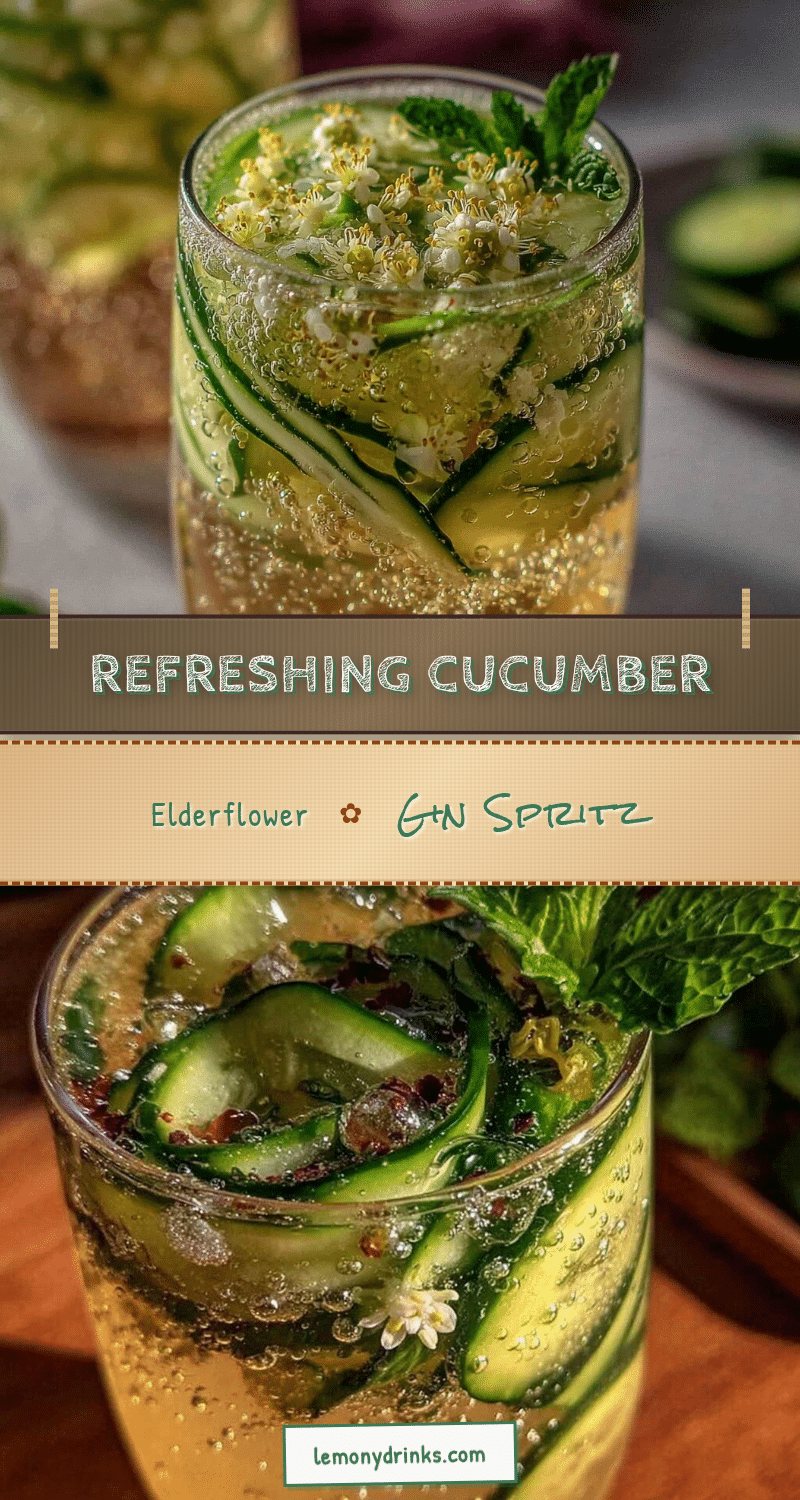 fresh cucumber elderflower gin spritz recipe