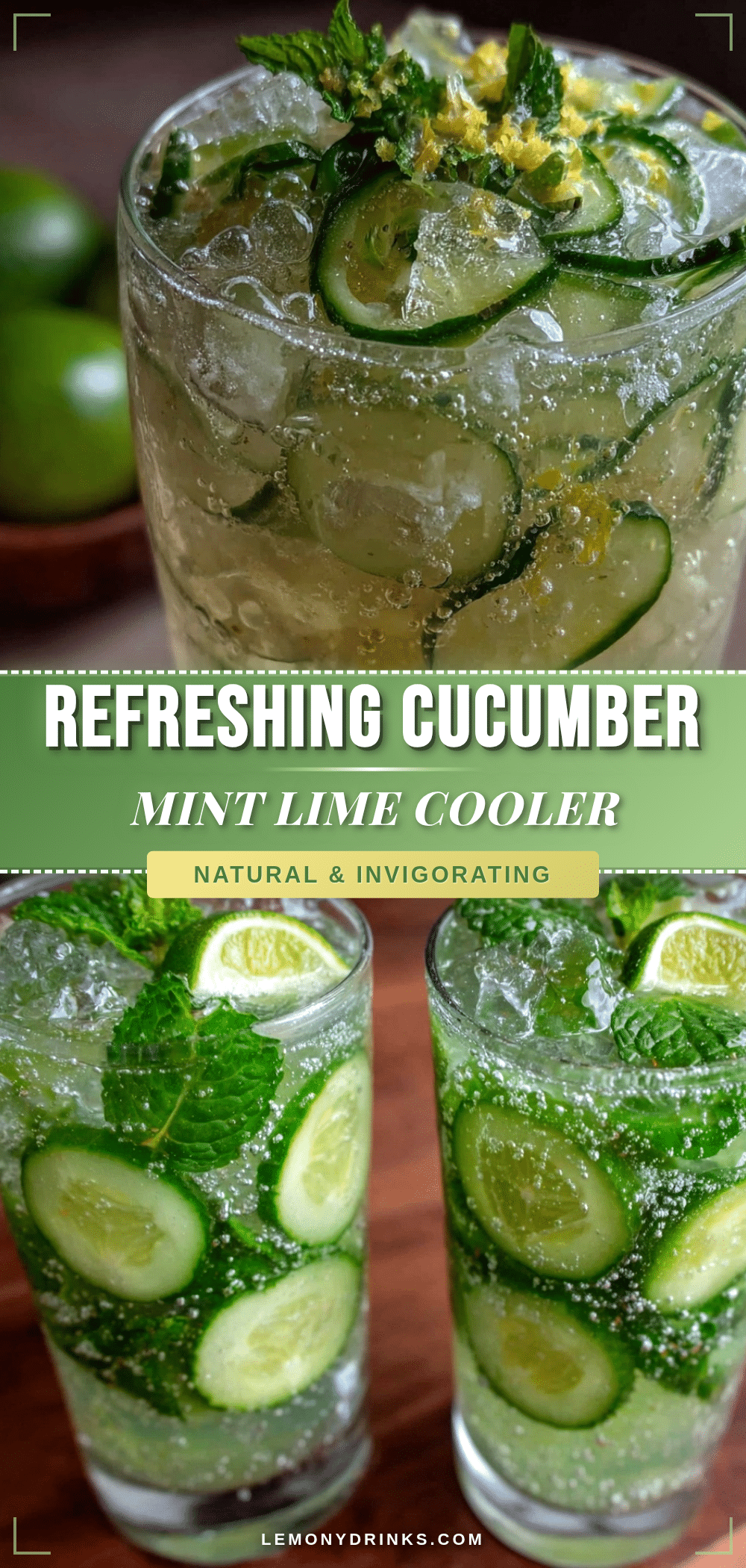 fresh cucumber mint lime cooler recipe