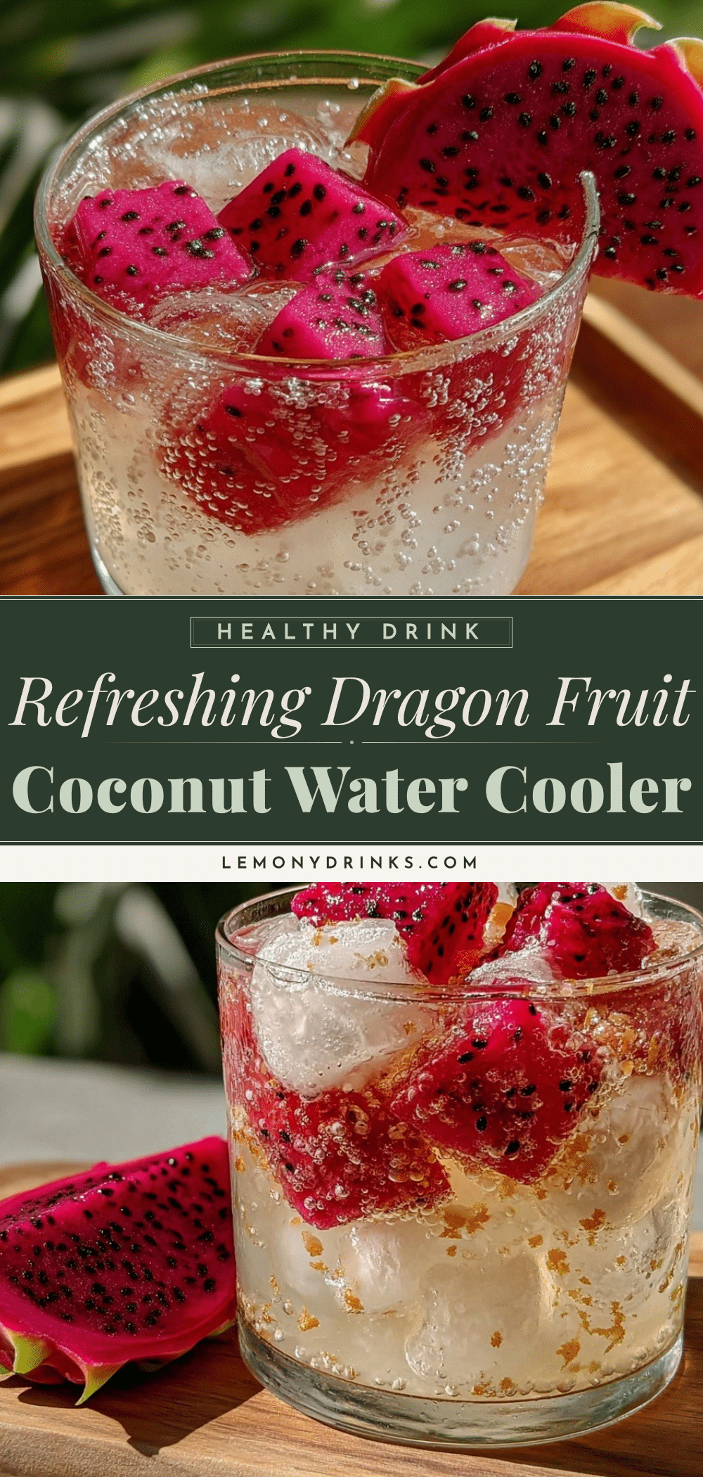 fresh dragon fruit coconut water refresher recipe