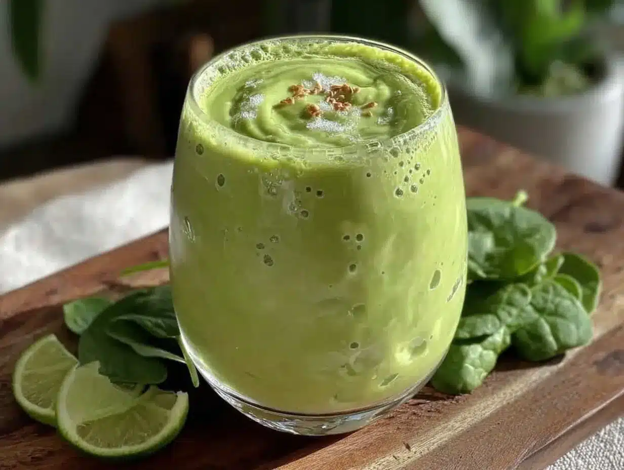 fresh green detox smoothie preparation steps