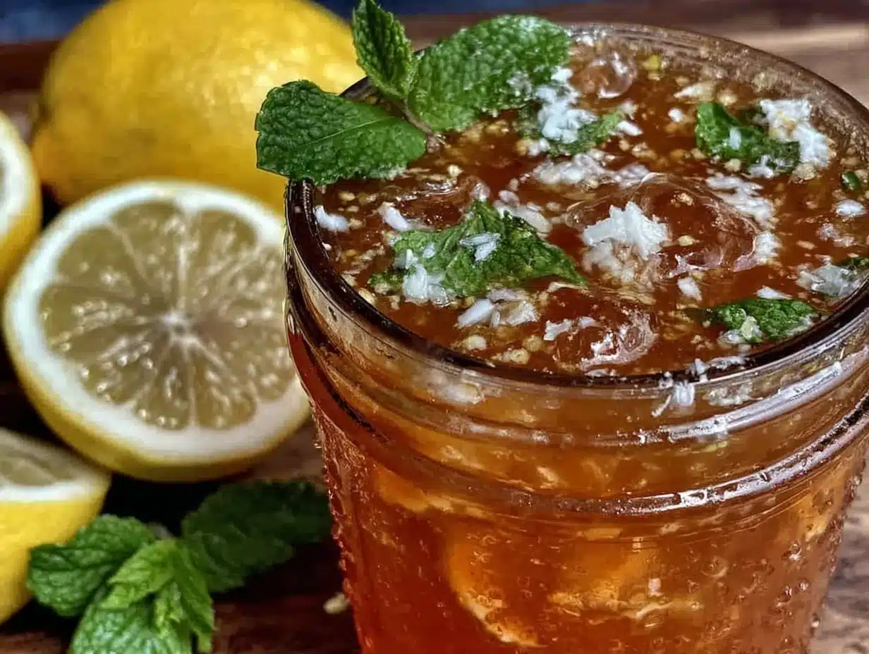 fresh homemade energy drink preparation steps