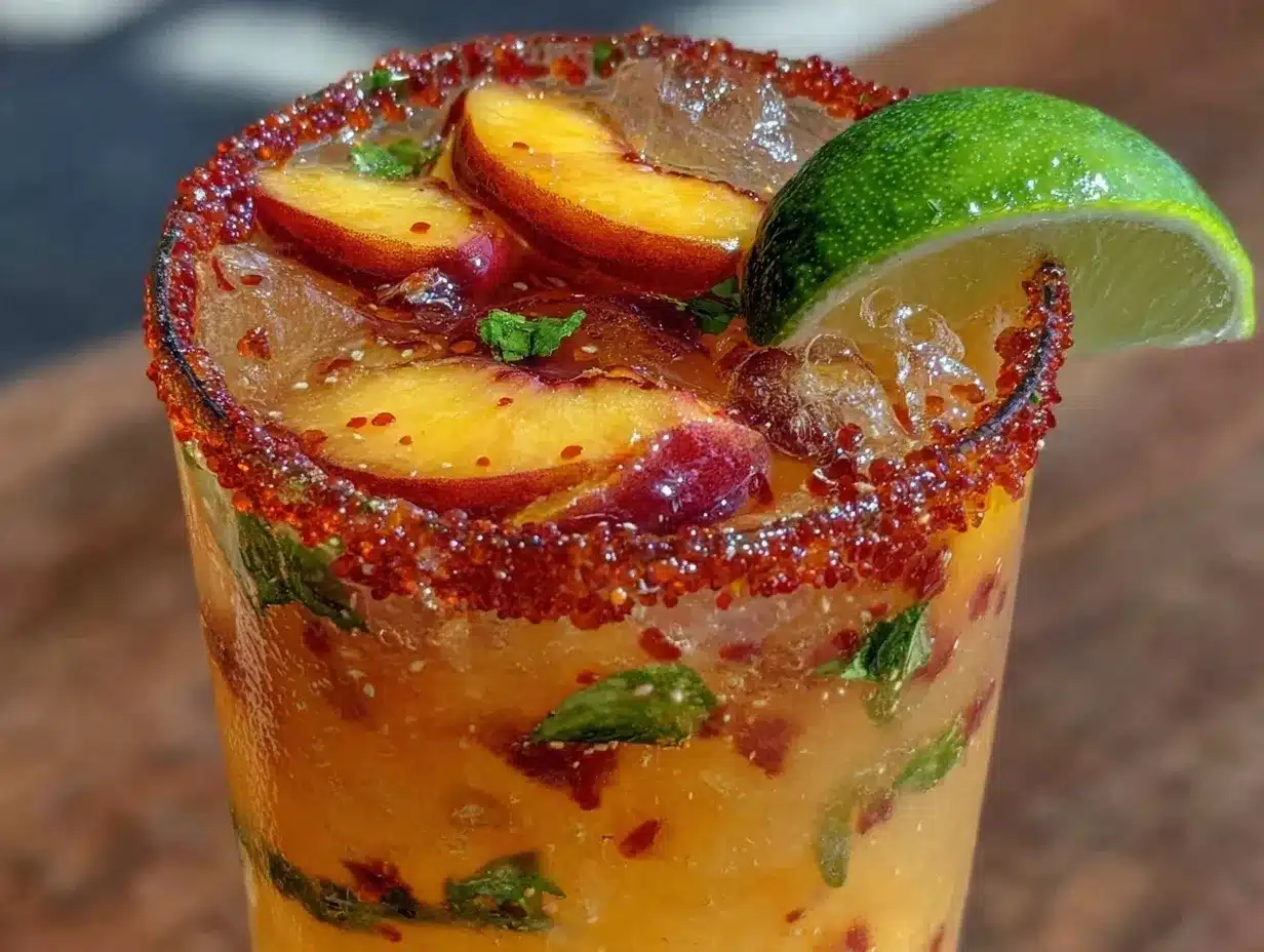 fresh peach agua fresca preparation steps