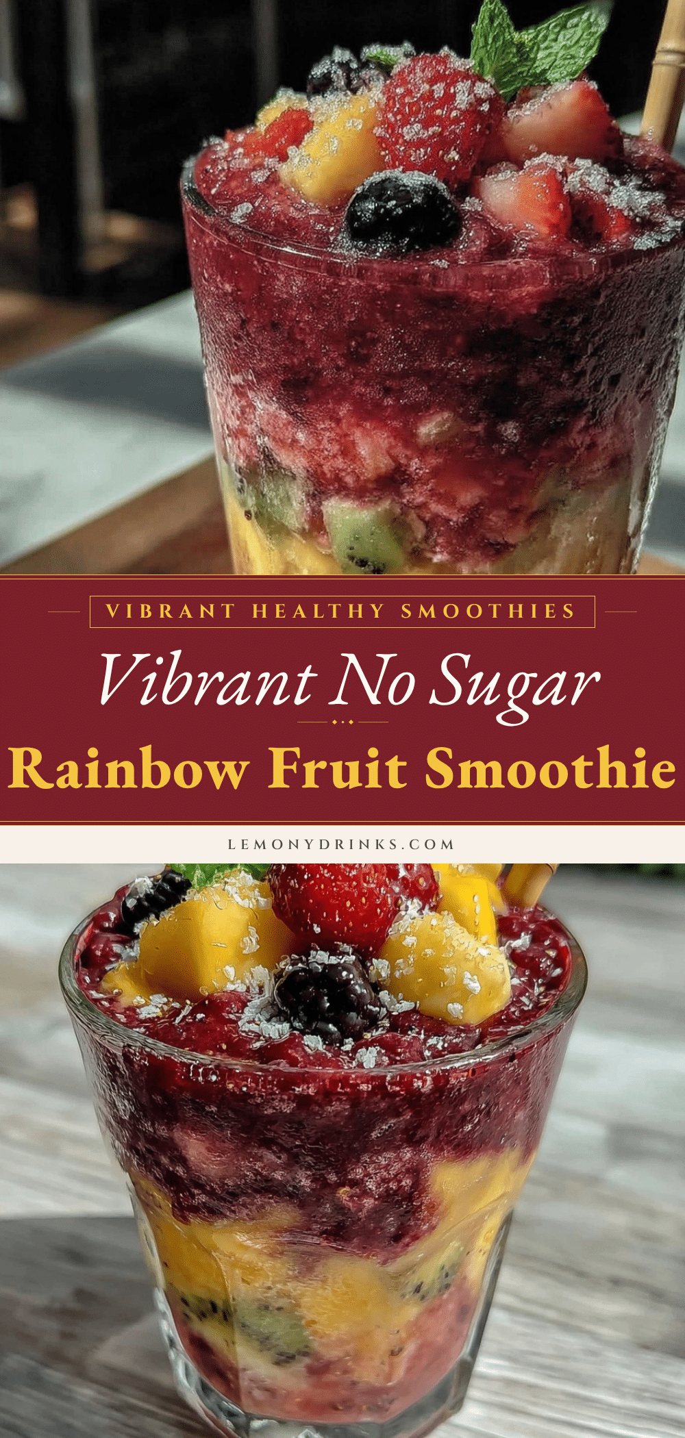 fresh rainbow fruit smoothie recipe