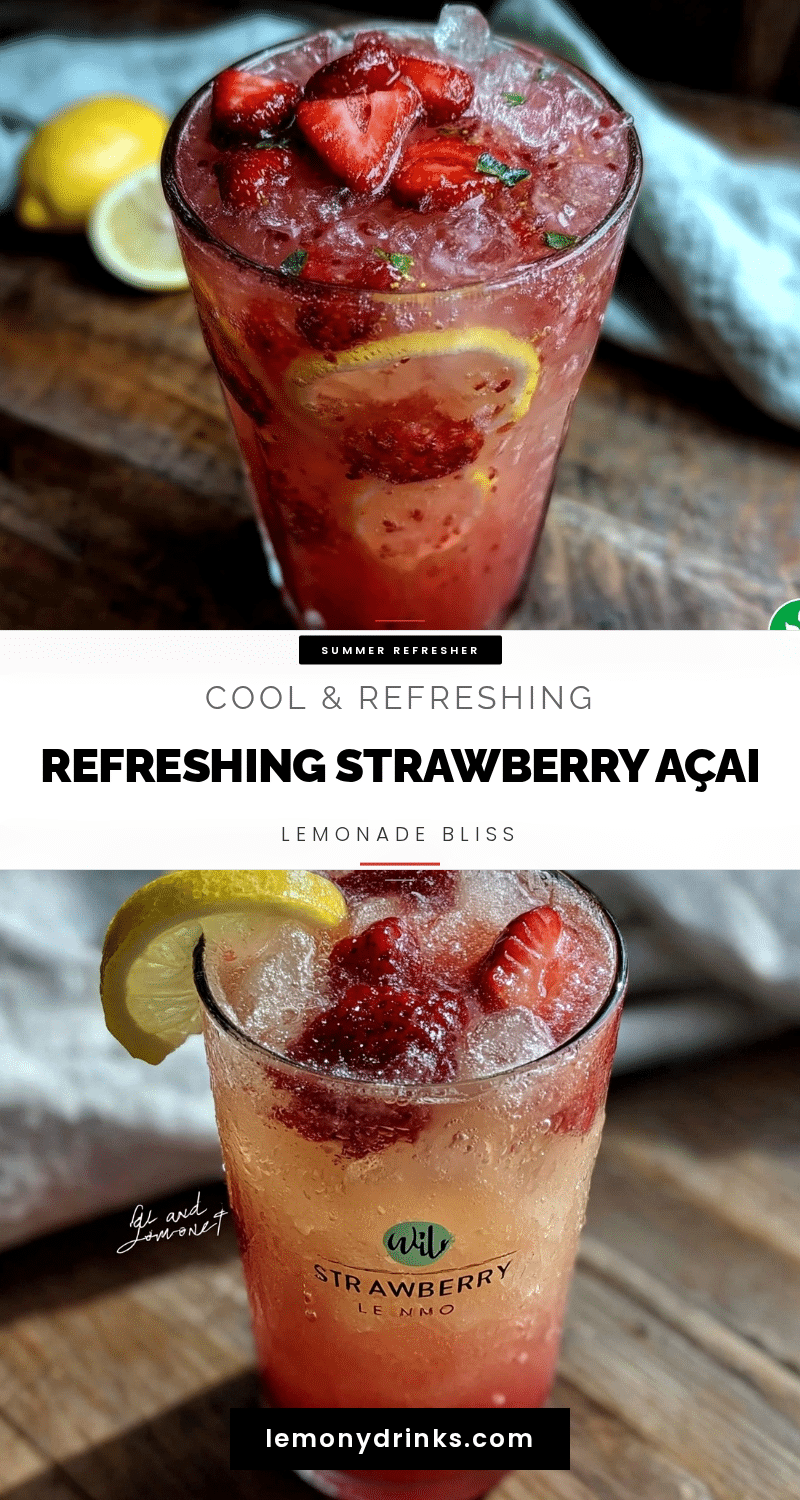 fresh strawberry açai lemonade refresher recipe