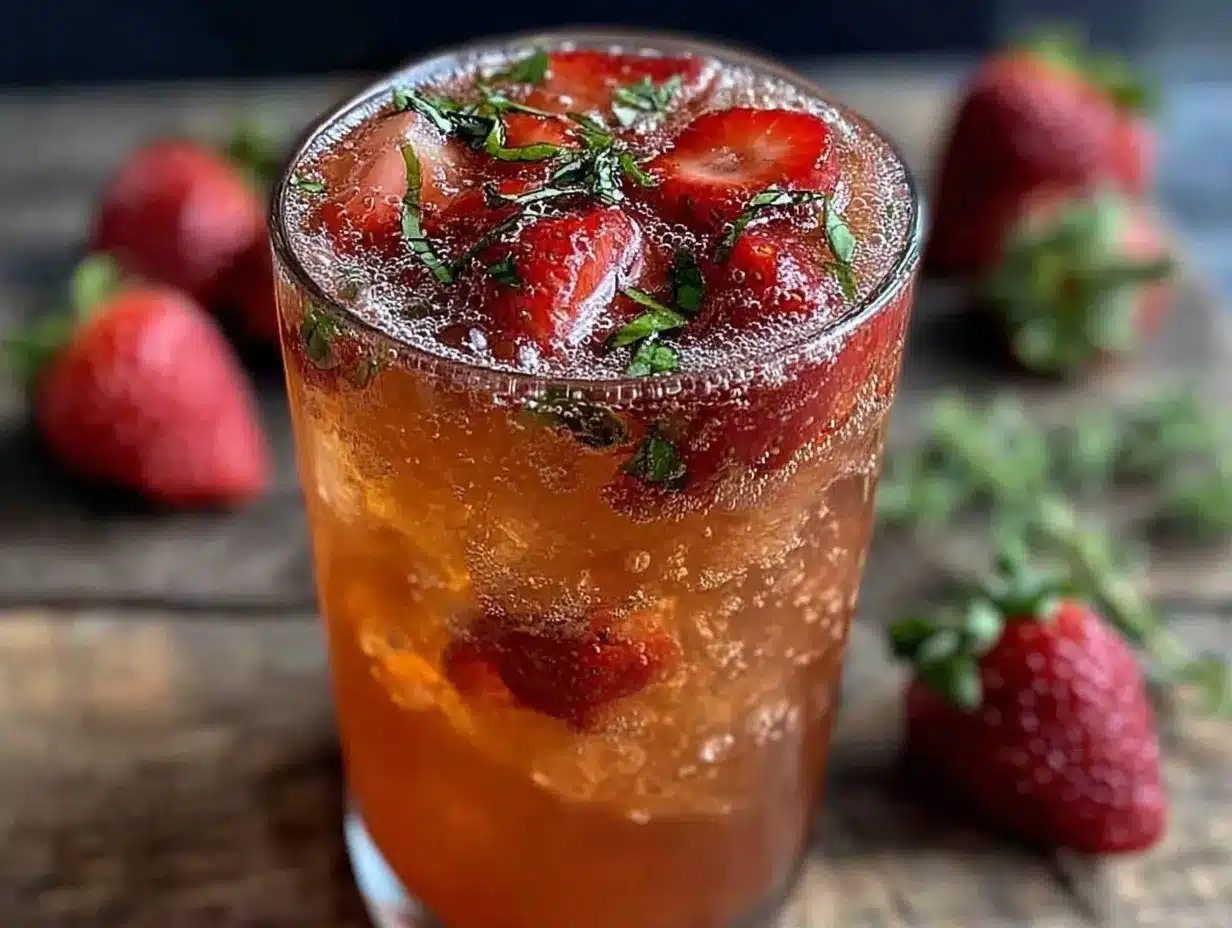 fresh strawberry basil kombucha recipe preparation steps