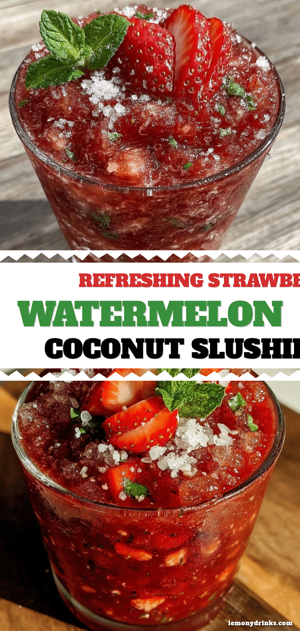 fresh strawberry watermelon coconut slushie recipe