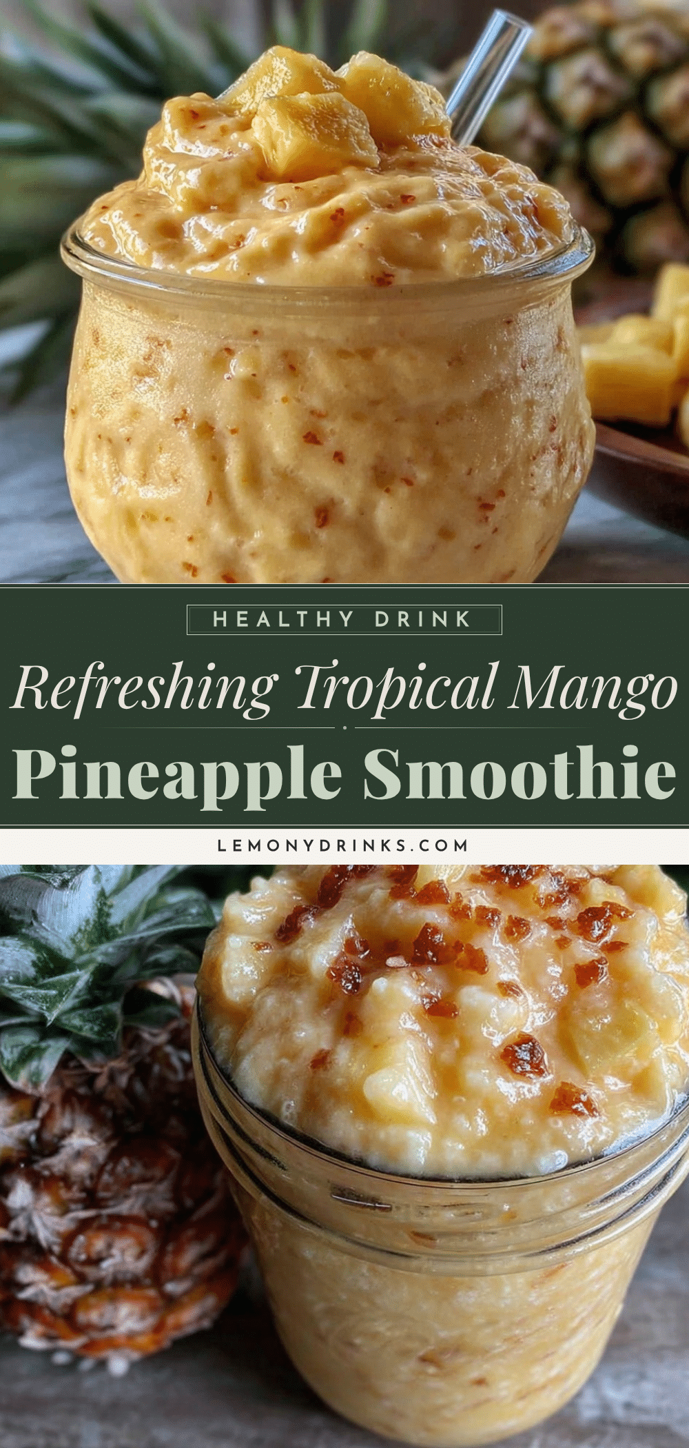 fresh tropical mango pineapple smoothie recipe