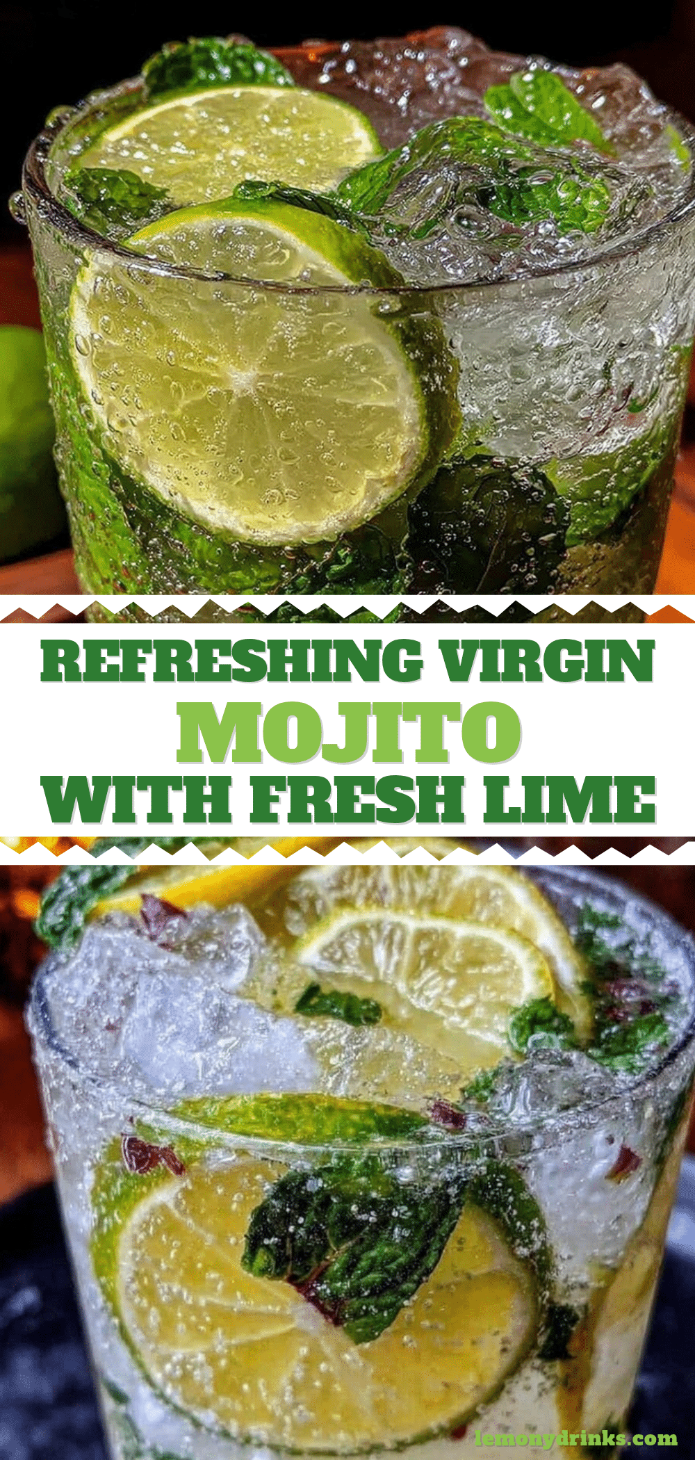 fresh virgin mojito with lime recipe