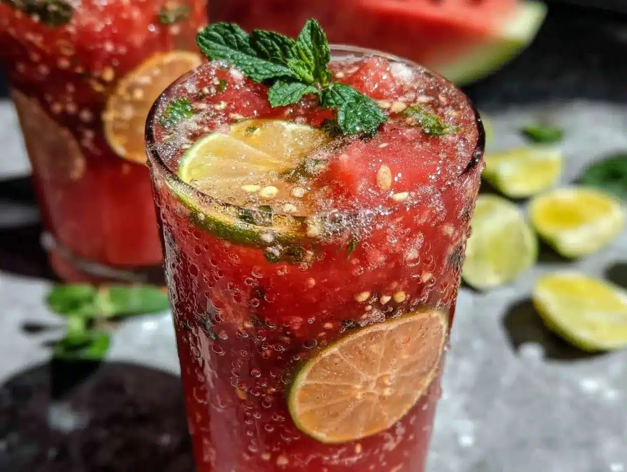 fresh watermelon agua fresca preparation steps