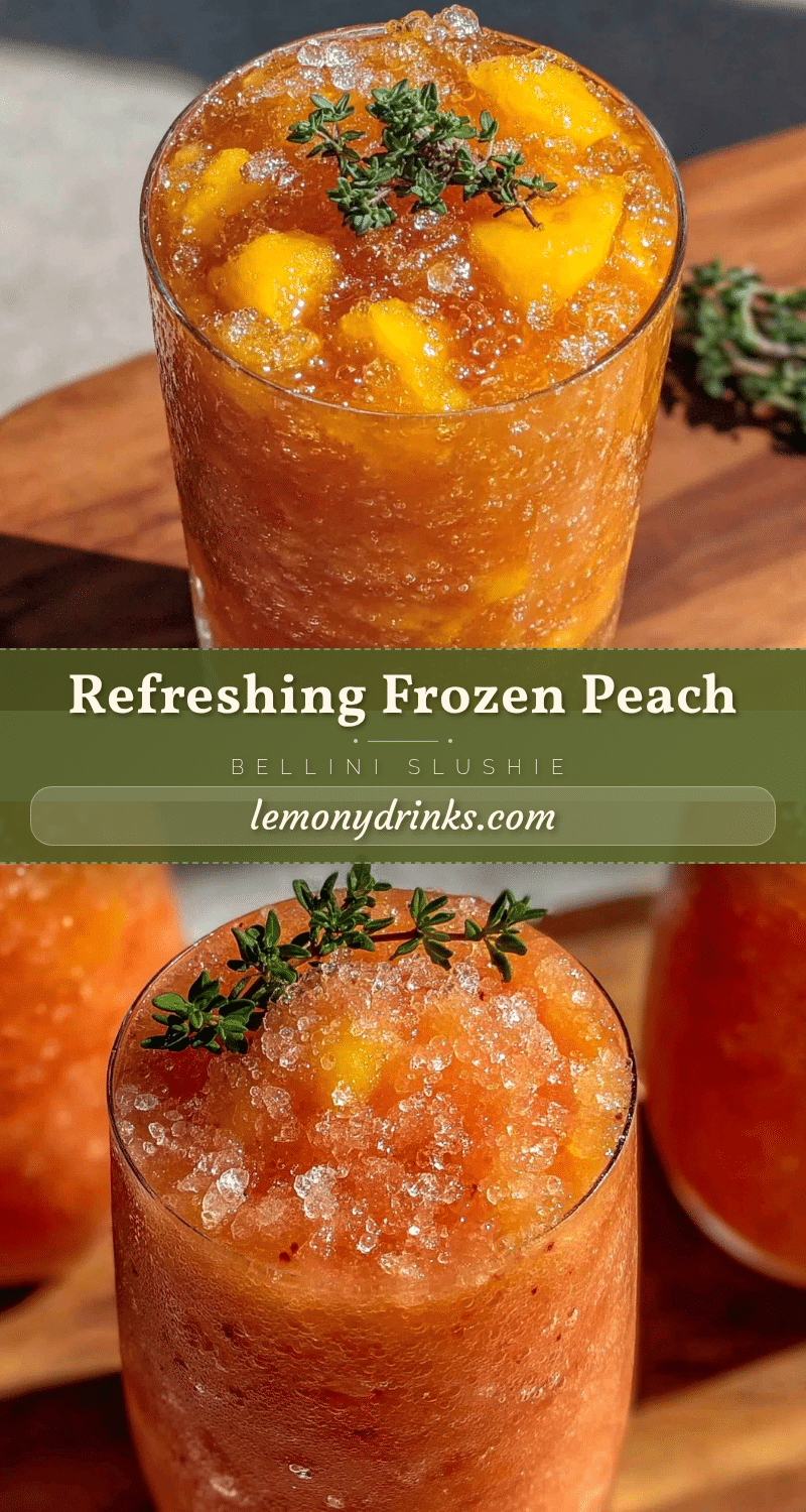 frozen peach bellini slushie recipe