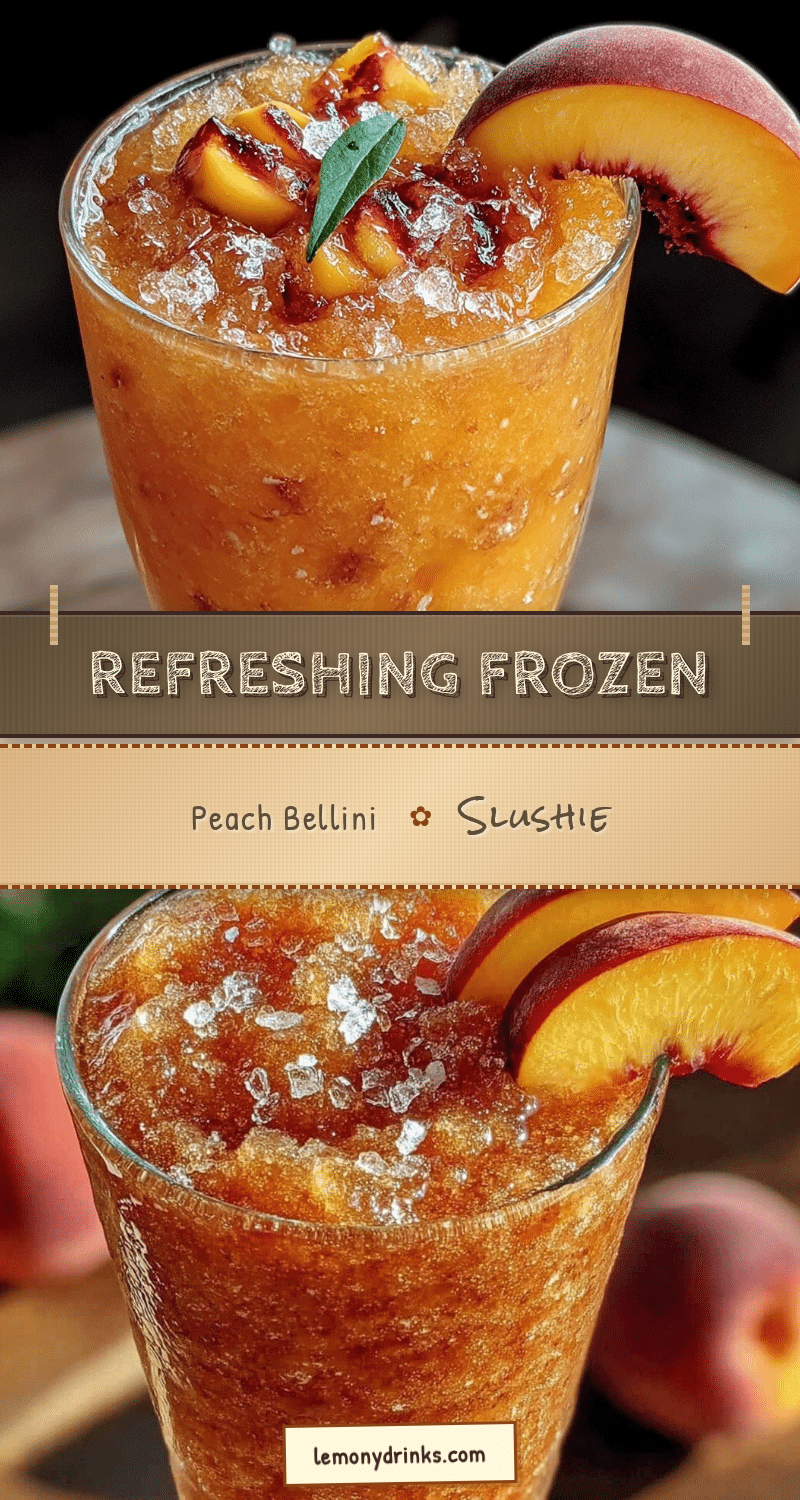 frozen peach bellini slushie recipe