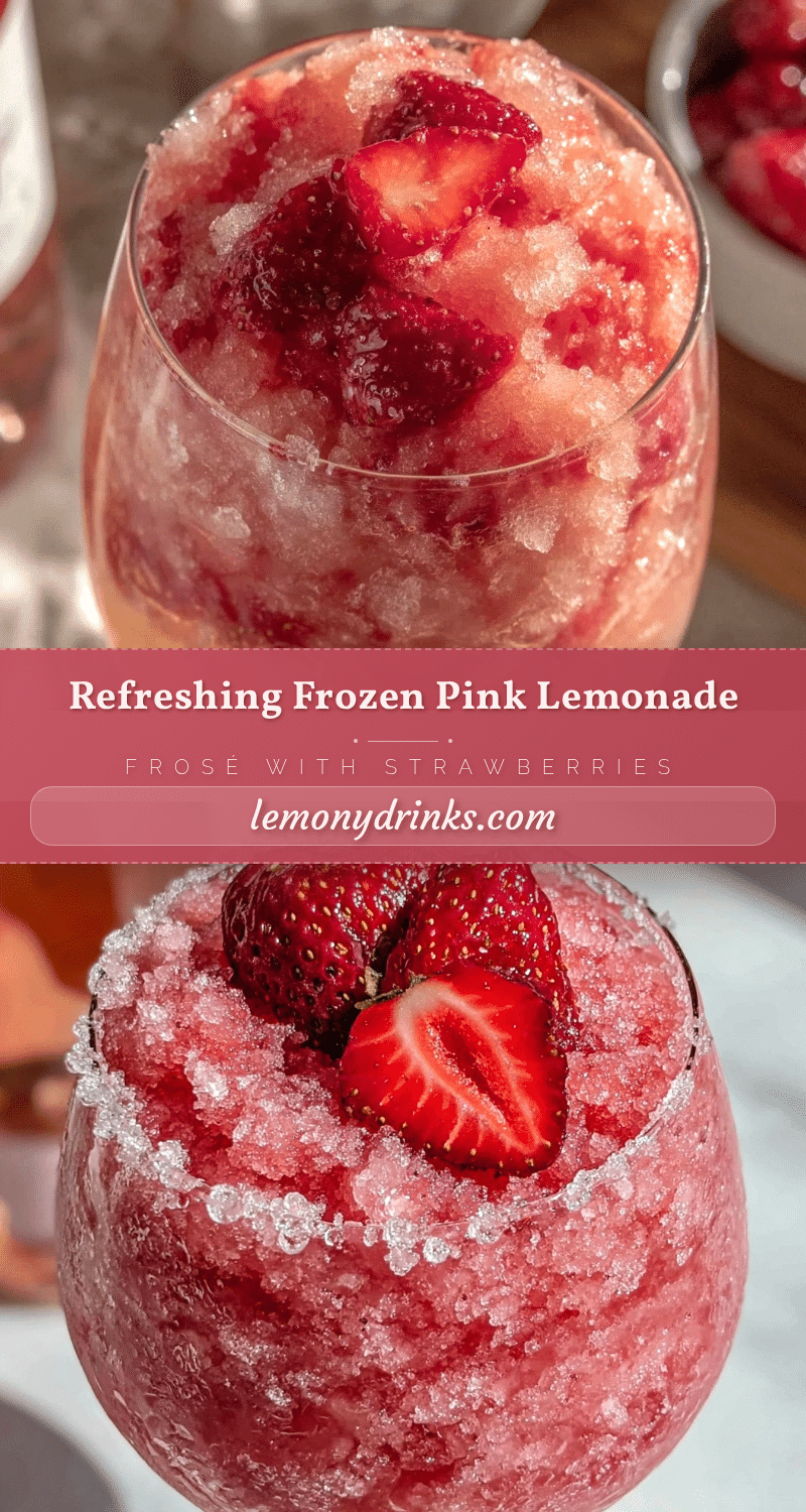 frozen pink lemonade frosé recipe
