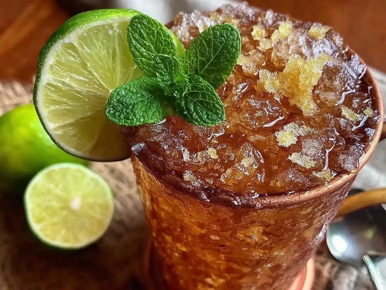 ginger beer moscow mule mocktail preparation steps