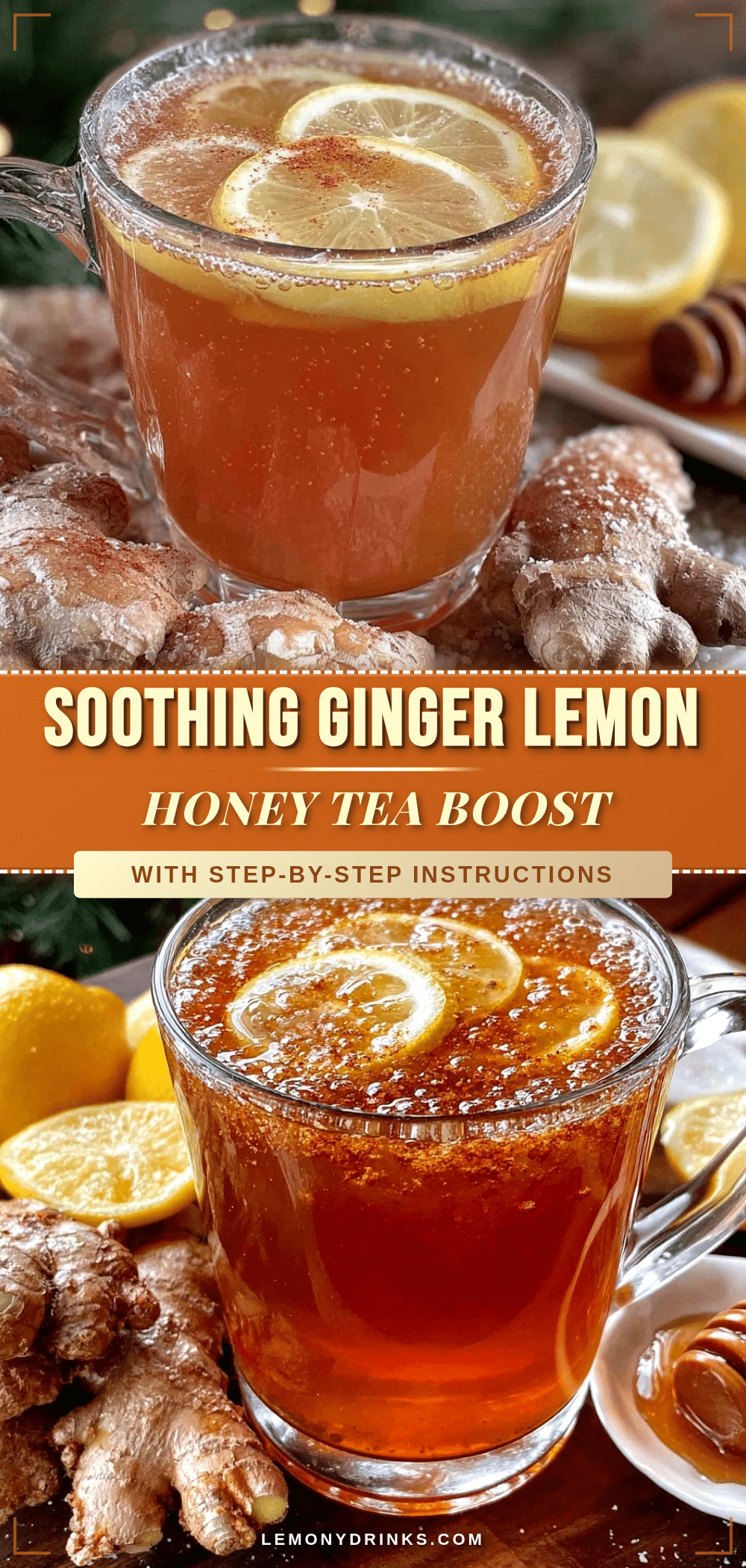 ginger lemon honey tea recipe