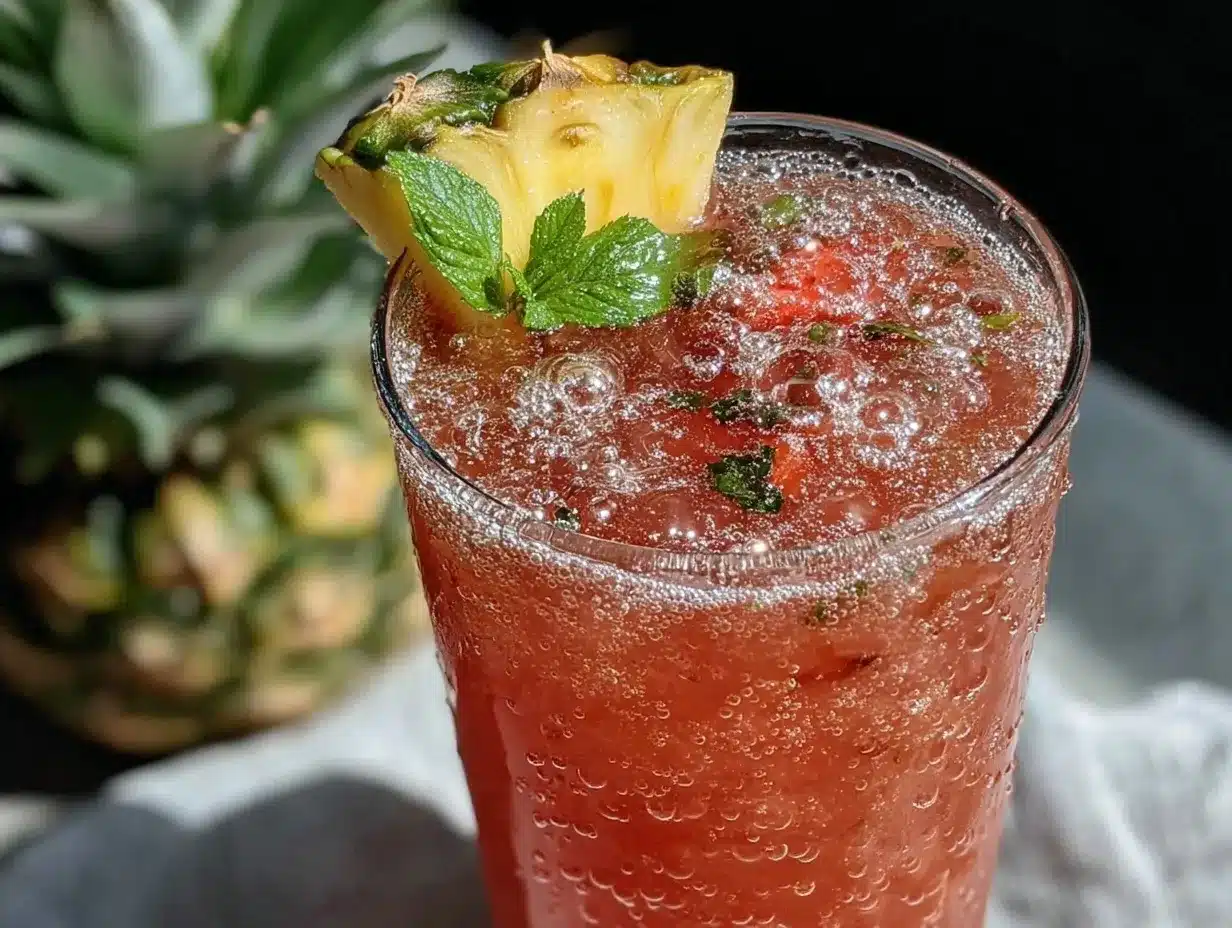 guava pineapple sparkler cocktail preparation steps
