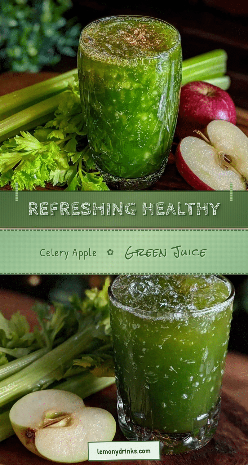 healthy green juice with celery and apple recipe
