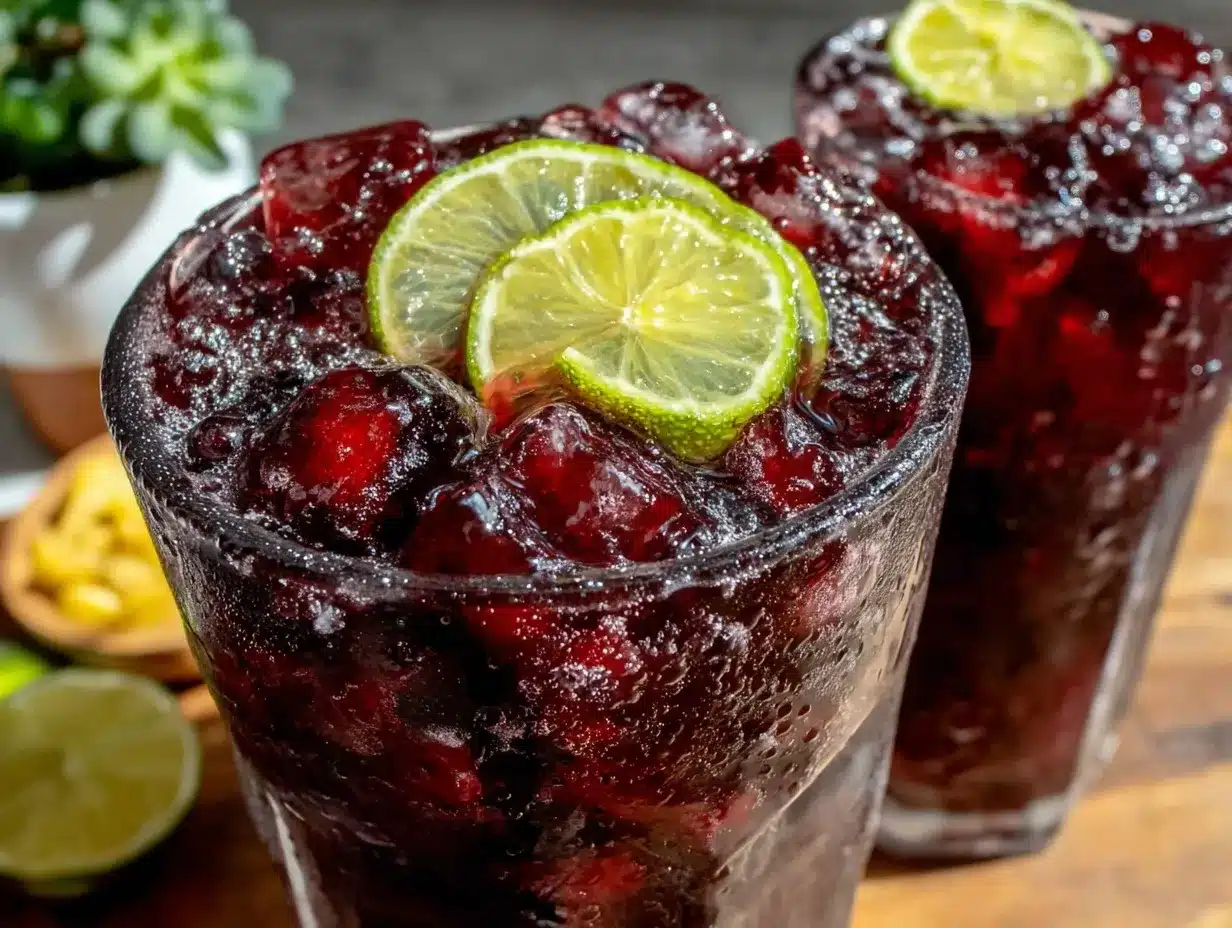 hibiscus iced tea with lime preparation steps