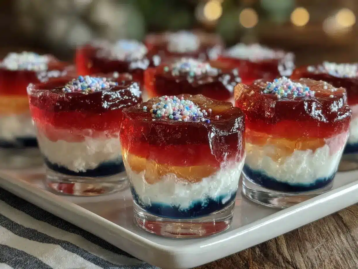 layered flag jello shots with vodka preparation steps