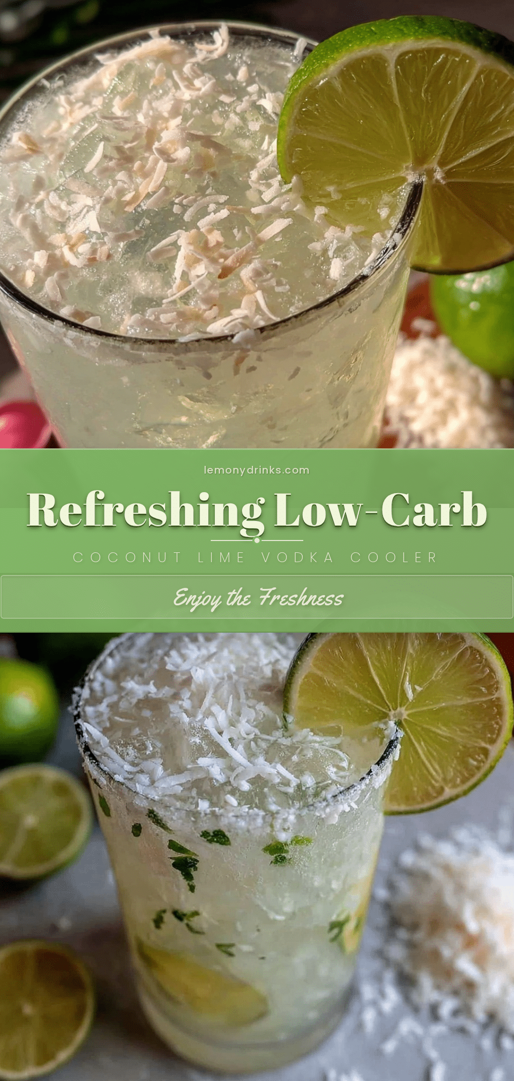 low-carb coconut lime vodka cooler recipe