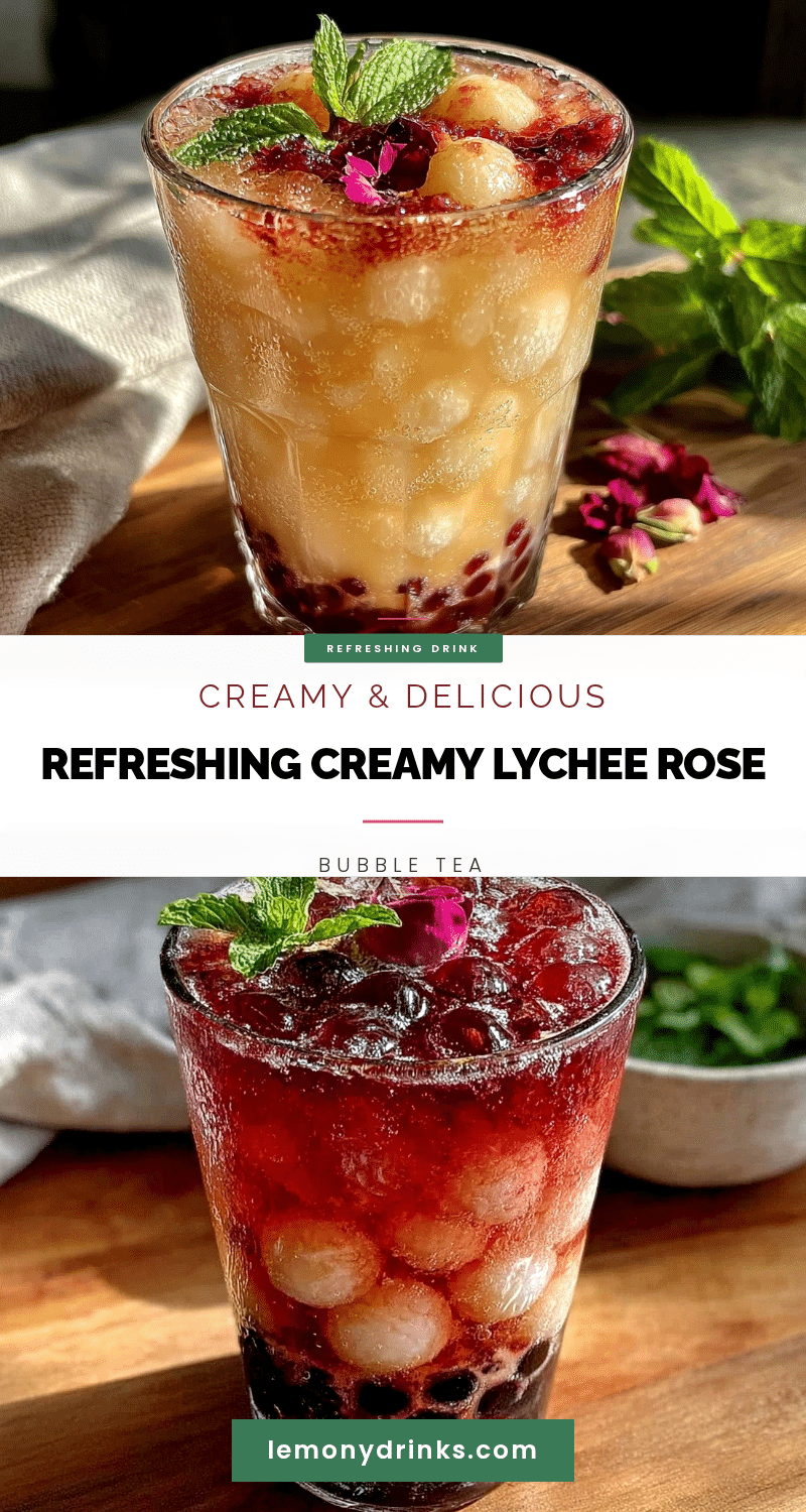 lychee rose bubble tea recipe