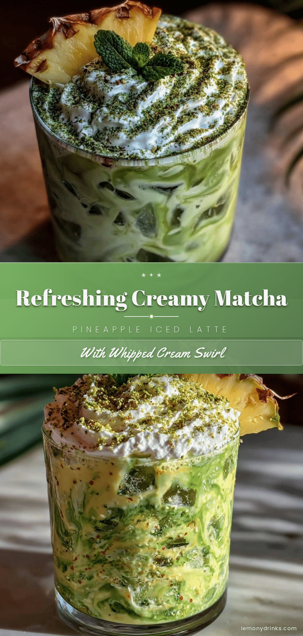 matcha pineapple iced latte recipe