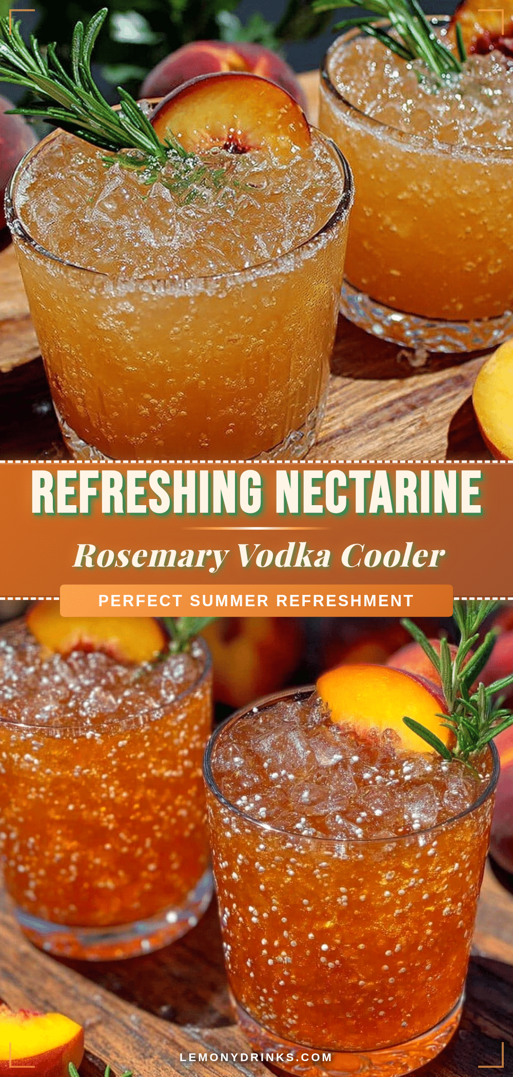 nectarine rosemary vodka cooler recipe