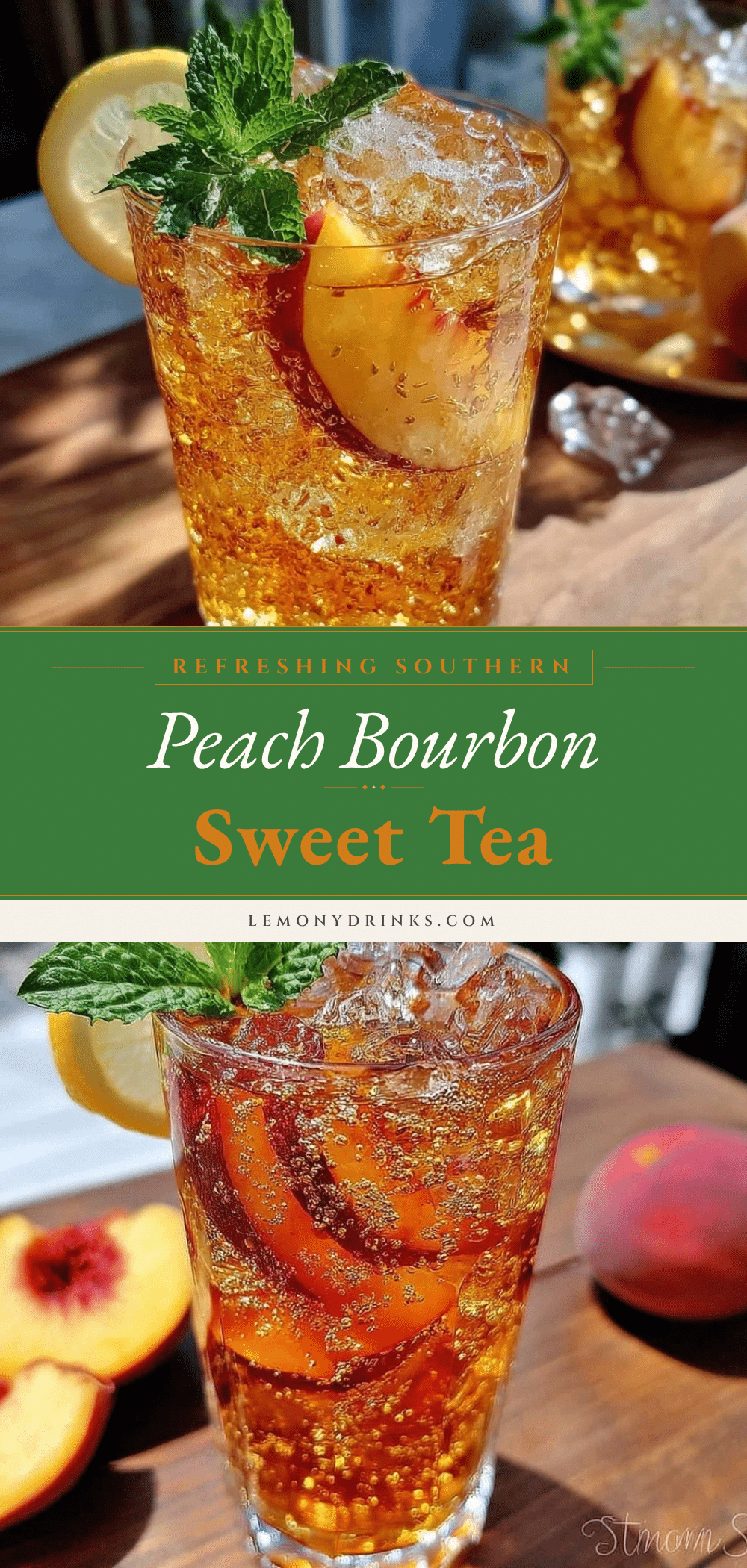 peach sweet tea bourbon cocktail recipe