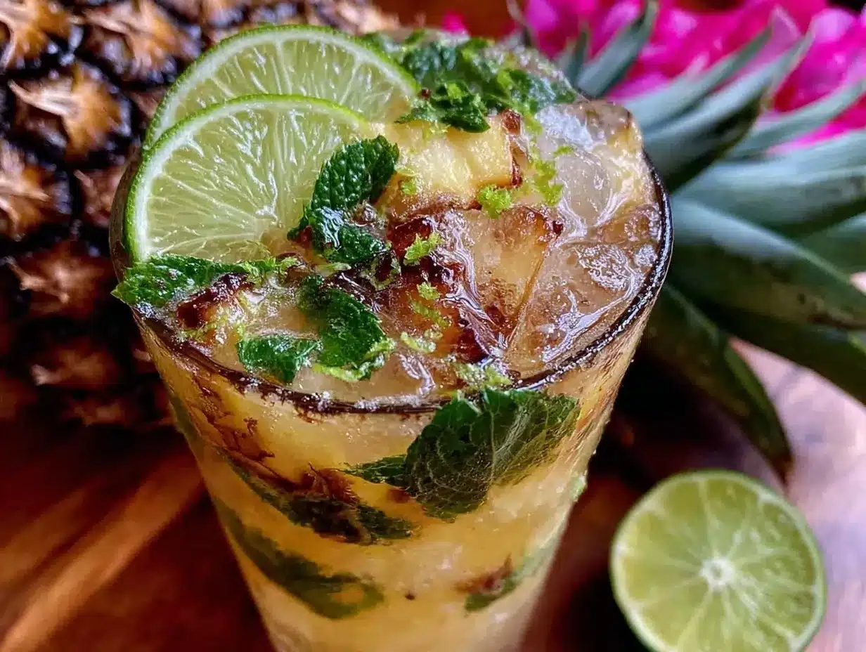 pineapple coconut mojito preparation steps