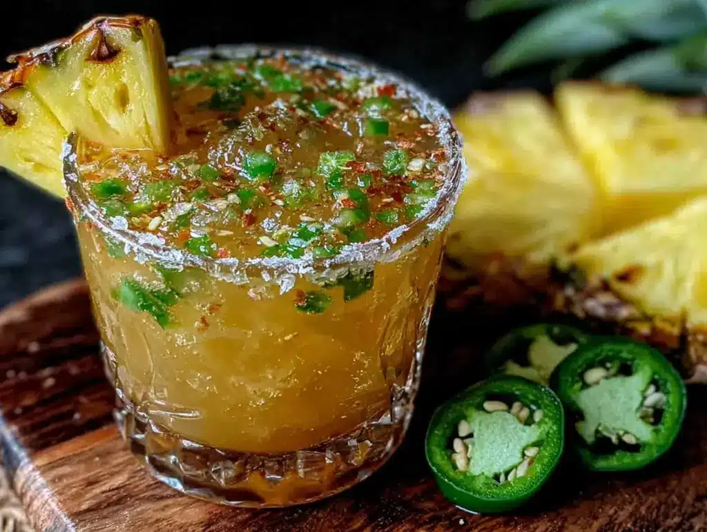 pineapple jalapeño margarita - featured image