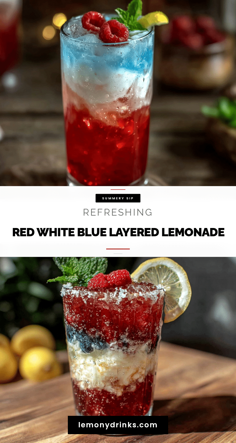 red white and blue layered lemonade recipe