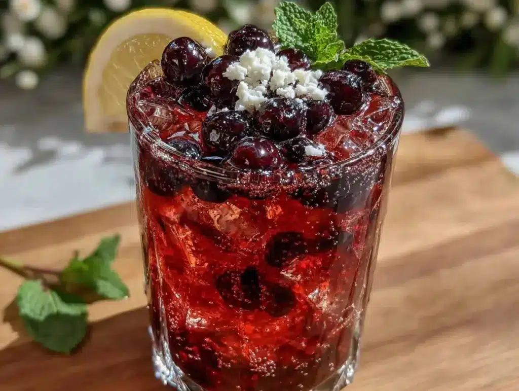 red white and blueberry lemonade sparkler - featured image