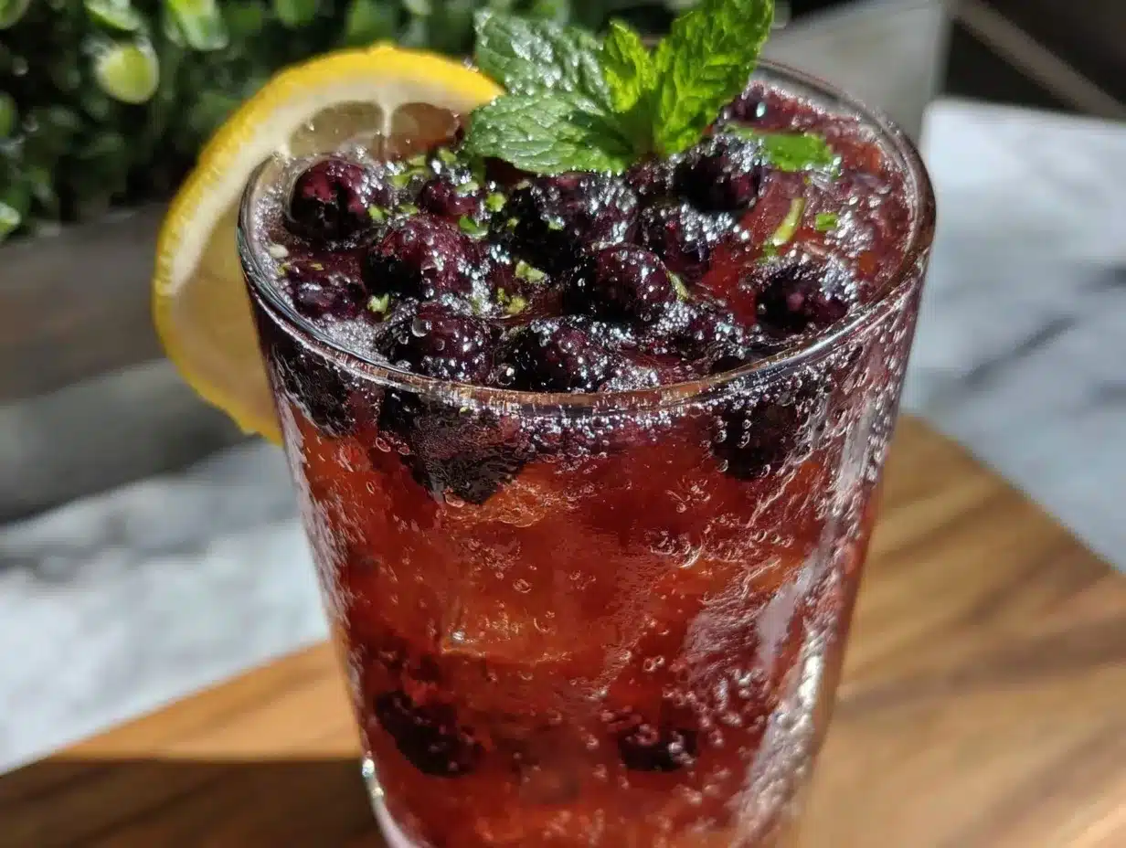 red white and blueberry lemonade sparkler preparation steps