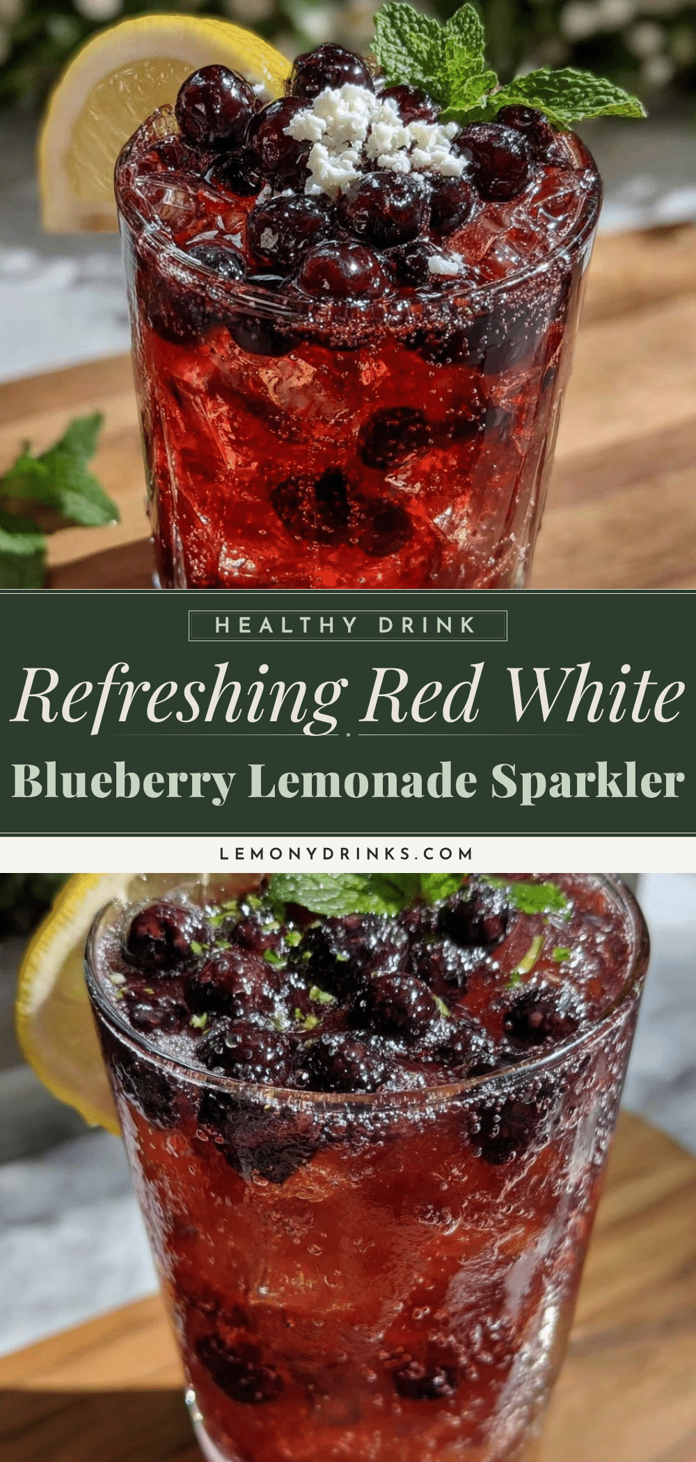 red white and blueberry lemonade sparkler recipe