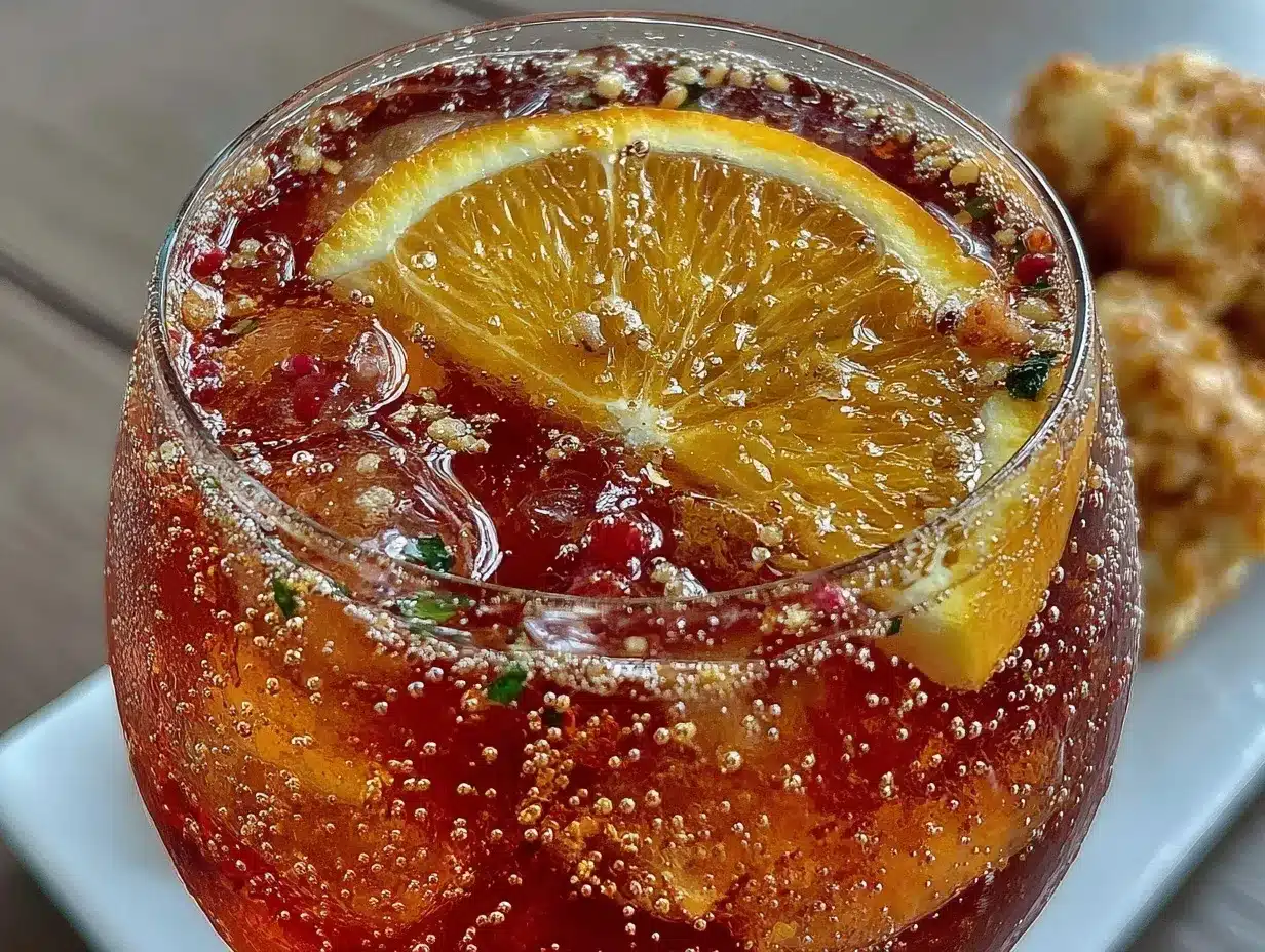 Refreshing Aperol Spritz preparation steps