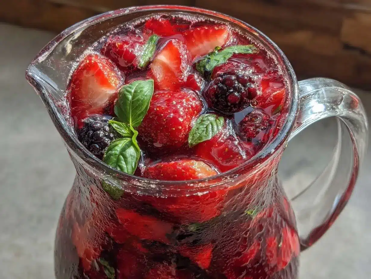 refreshing berry sangria pitcher preparation steps