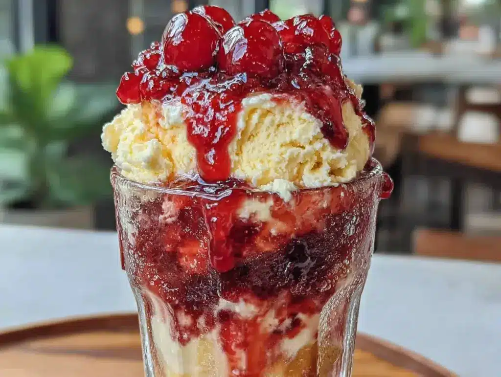 refreshing cherry vanilla cream soda float recipe - featured image