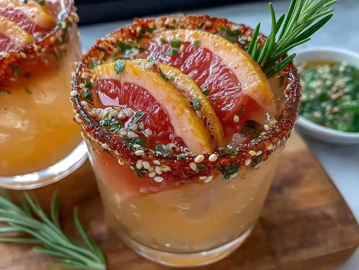 Refreshing Grapefruit Paloma preparation steps