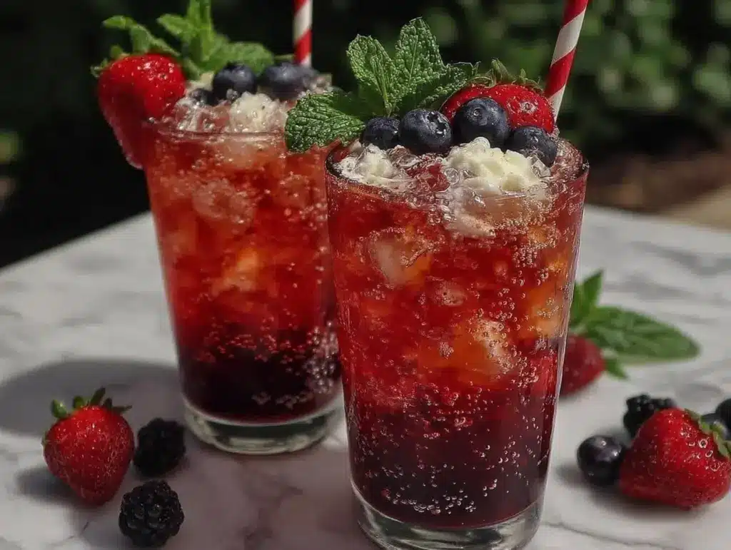Refreshing Red White and Blue Italian Soda - featured image