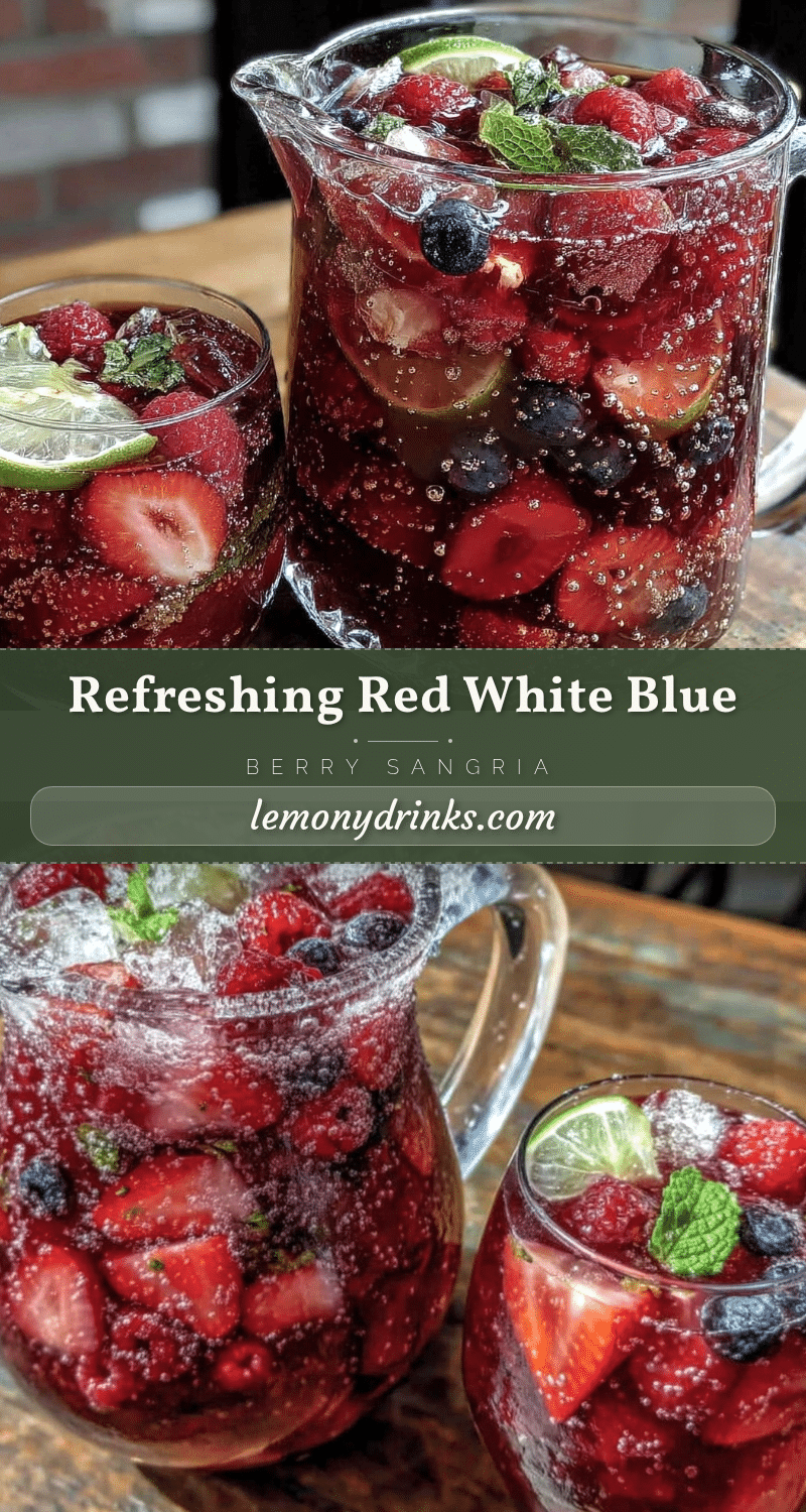 refreshing red white and blue sangria recipe