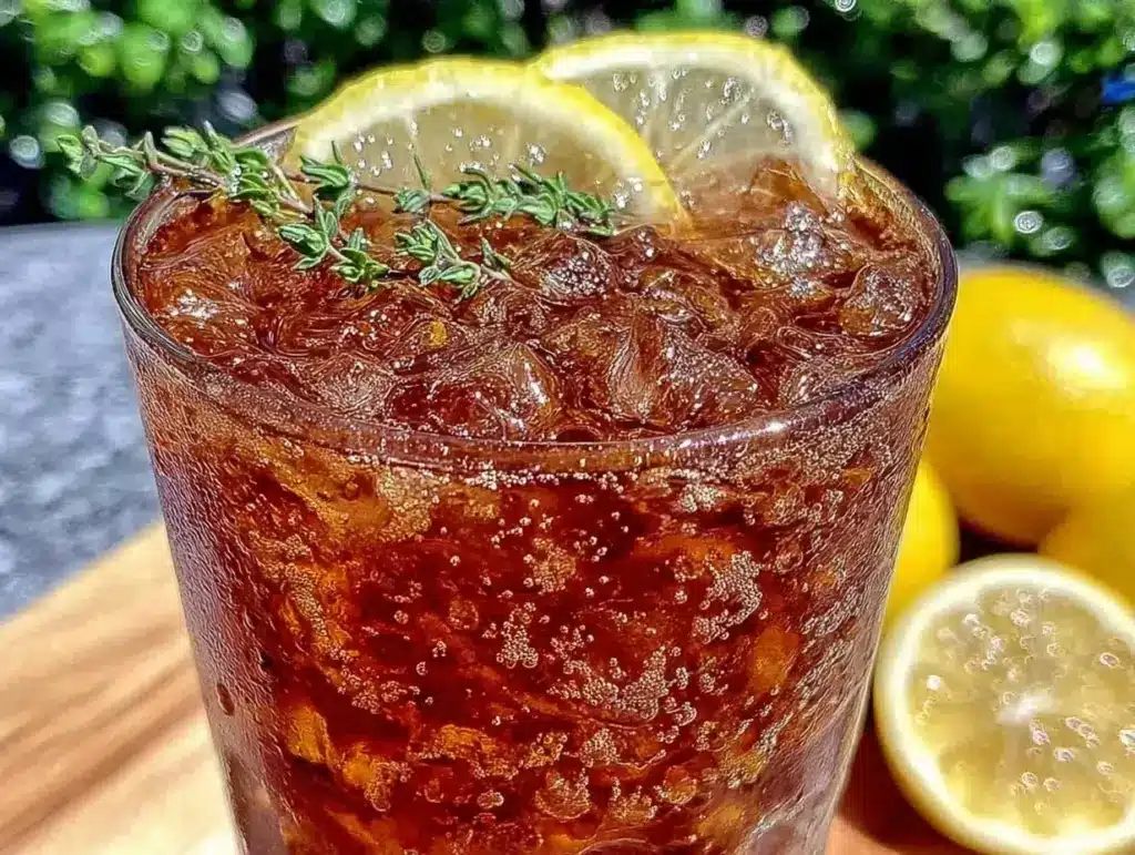 smoked bourbon honey lemonade cocktail - featured image