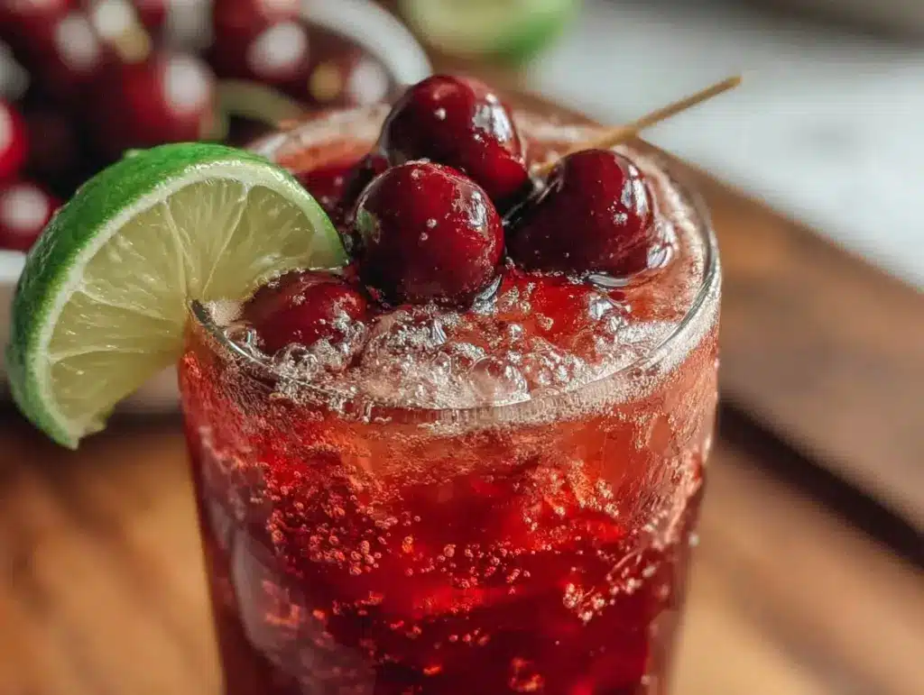 Sour Cherry Shirley Temple Mocktail - featured image