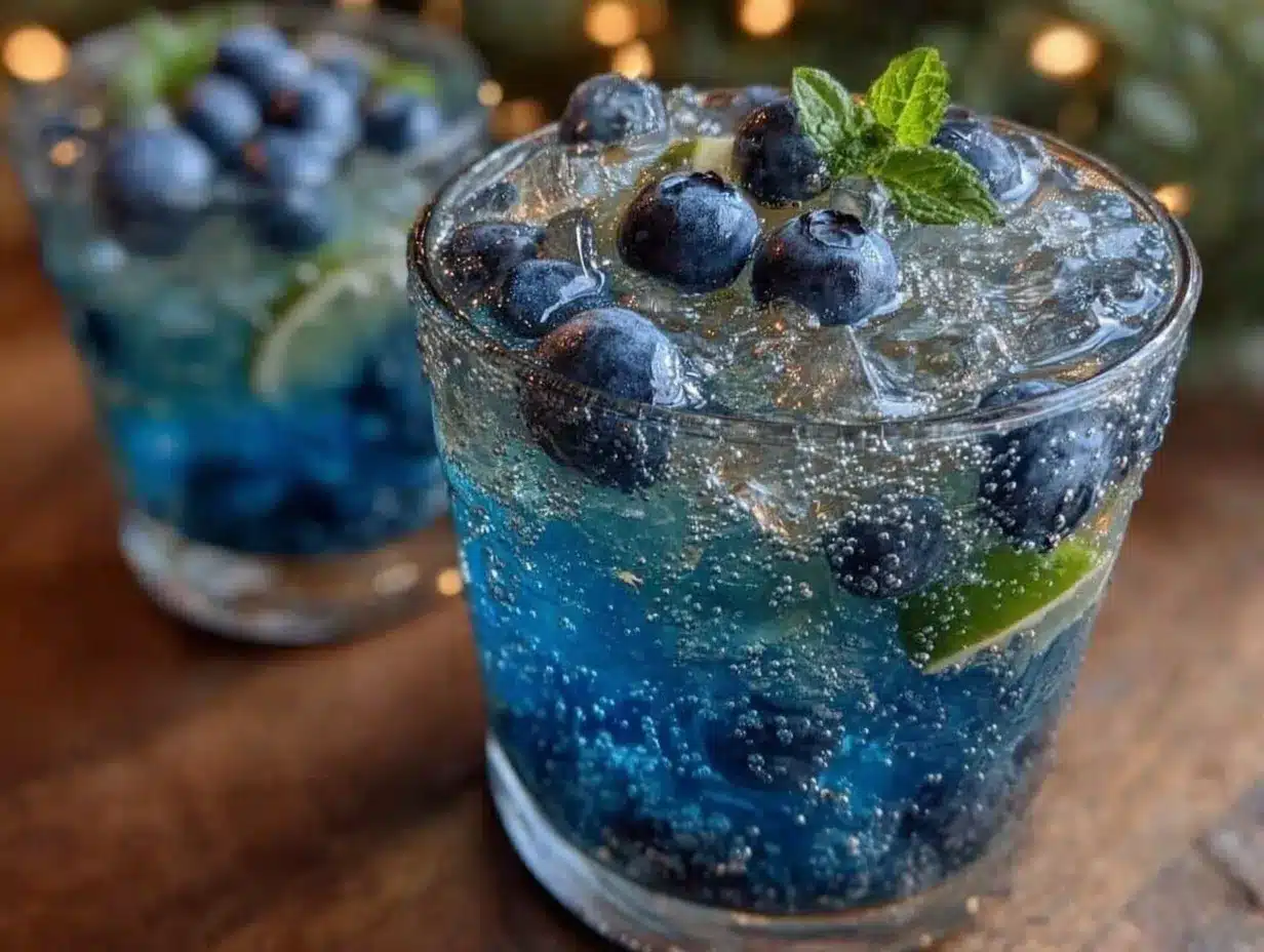 sparkling blue raspberry vodka punch preparation steps